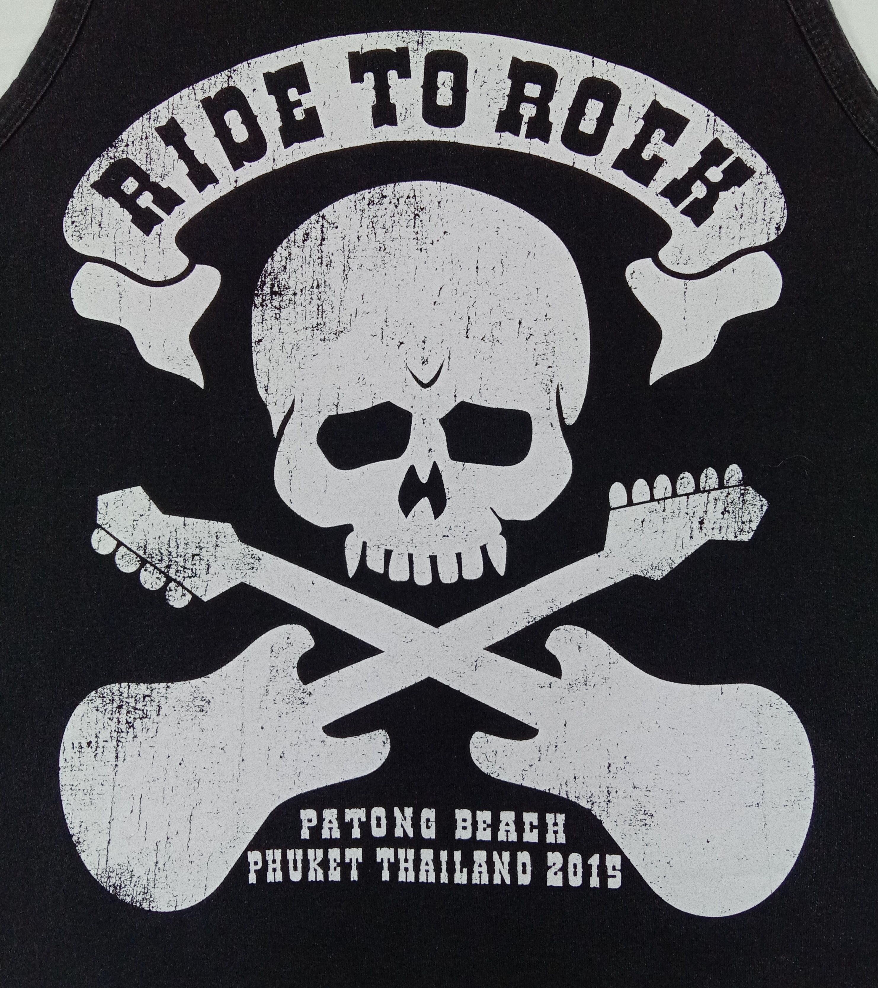 Vintage Vintage Ride To Rock Patong Thailand 2015 Tan Top Size US M / EU 48-50 / 2 - 4 Thumbnail