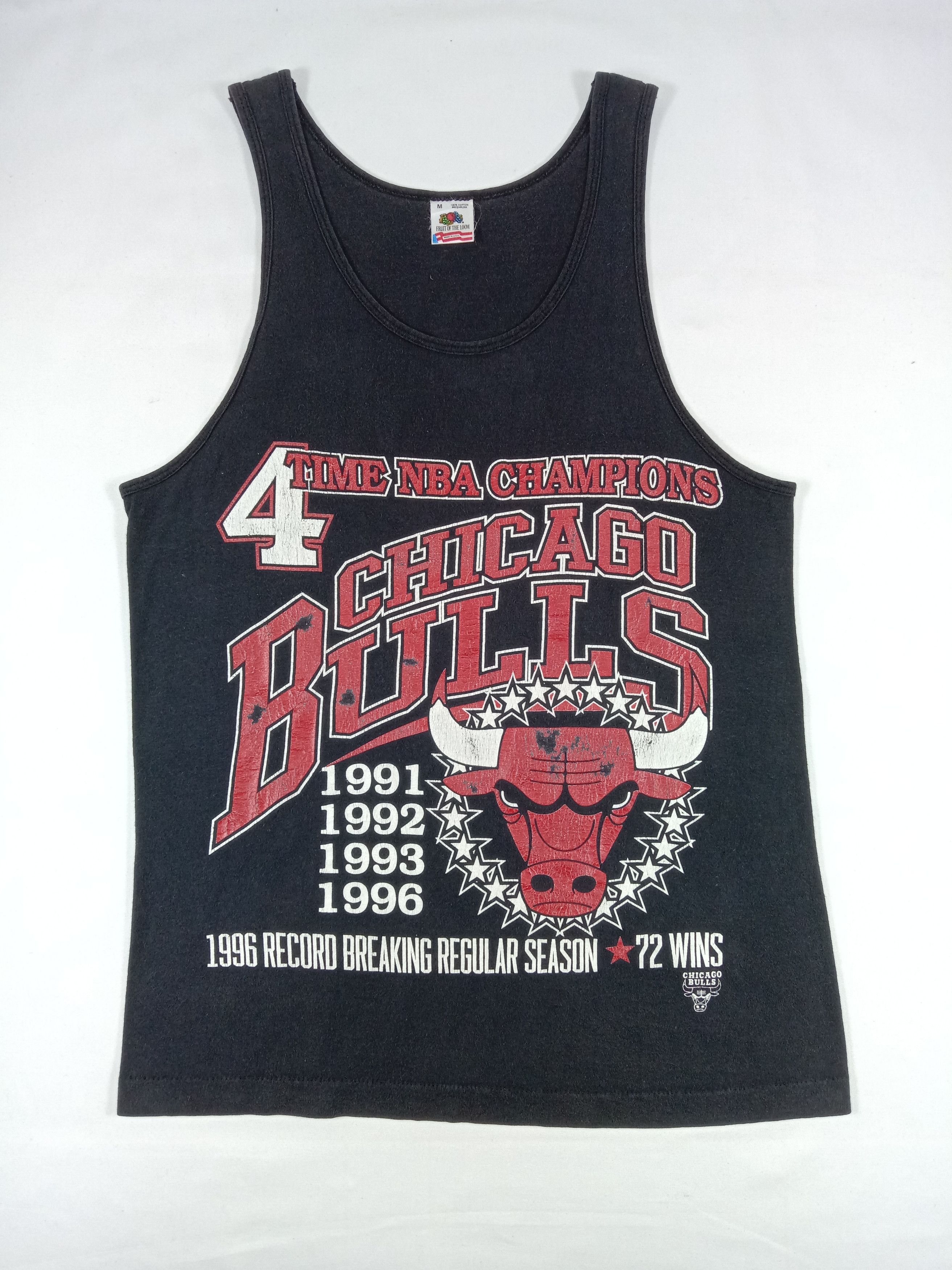 Fruit Of The Loom Vintage 1996 Chicago Bulls 4 Times NBA Champion Tank Top Size US M / EU 48-50 / 2 - 1 Thumbnail