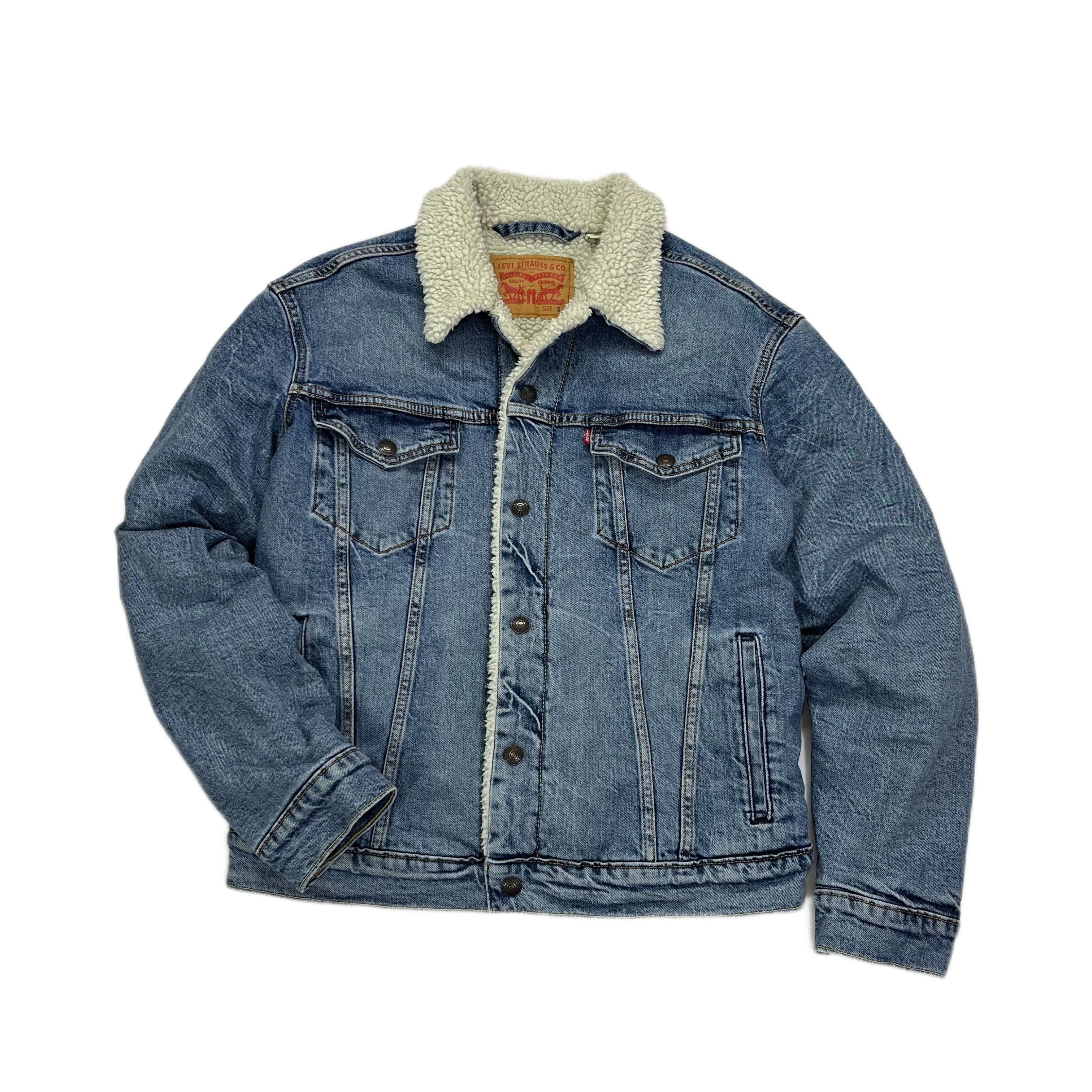 Levi's × Vintage Vintage LEVIS Sherpa Denim Jacket Trucker Washed Size US M / EU 48-50 / 2 - 1 Thumbnail