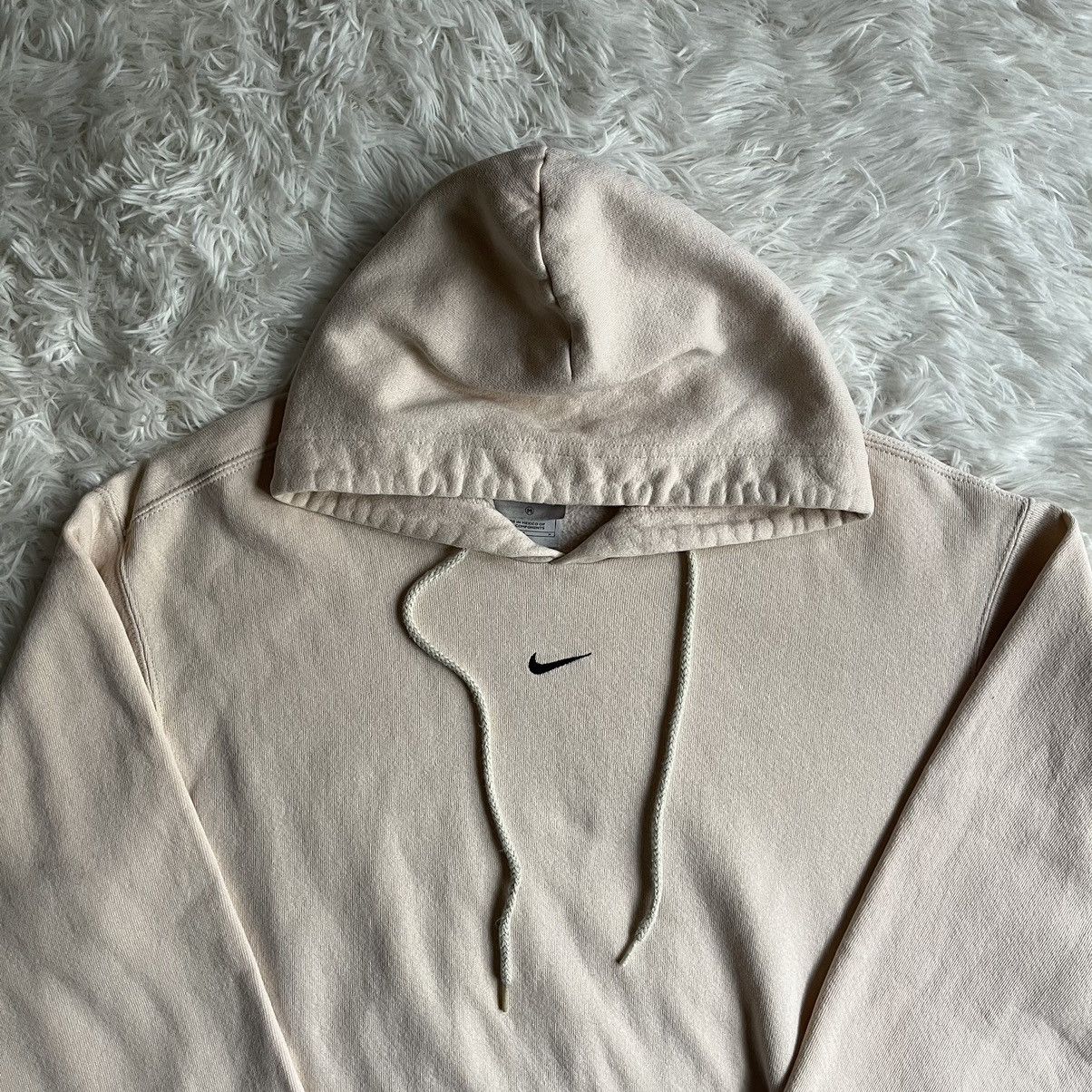Nike × Vintage Rare Vintage Nike Center Swoosh Y2K Cream Sweatshirt Hoodie Size US L / EU 52-54 / 3 - 8 Thumbnail