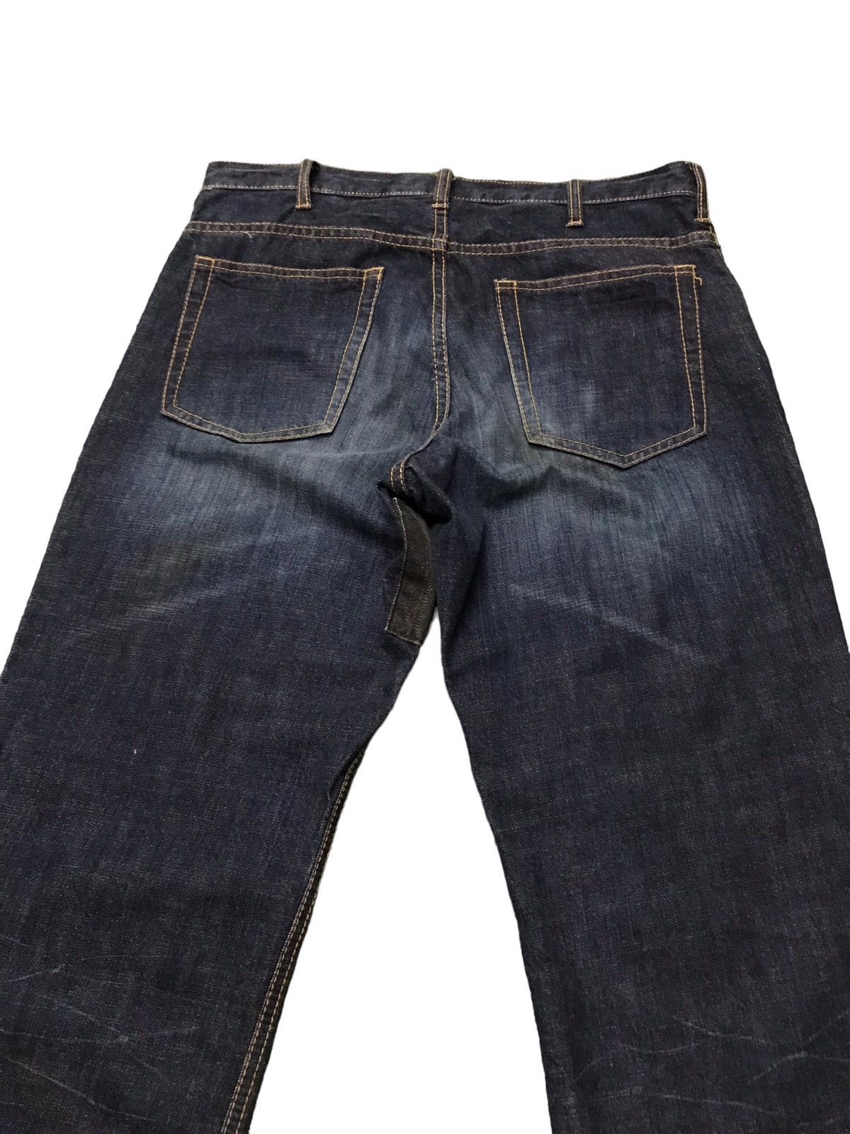 Japanese Brand Burning Violet Patchwork Distressed Jeans
