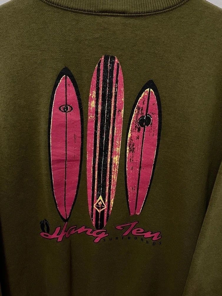 Hang Ten × Japanese Brand × Vintage Hang Ten Surfing Boards Surfing Graphic Sweatshirt Size US M / EU 48-50 / 2 - 2 Thumbnail