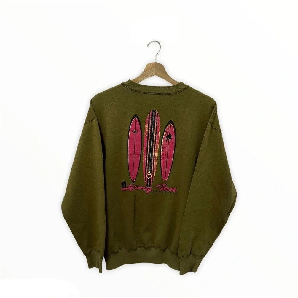 Hang Ten × Japanese Brand × Vintage Hang Ten Surfing Boards Surfing Graphic Sweatshirt Size US M / EU 48-50 / 2 - 1 Thumbnail