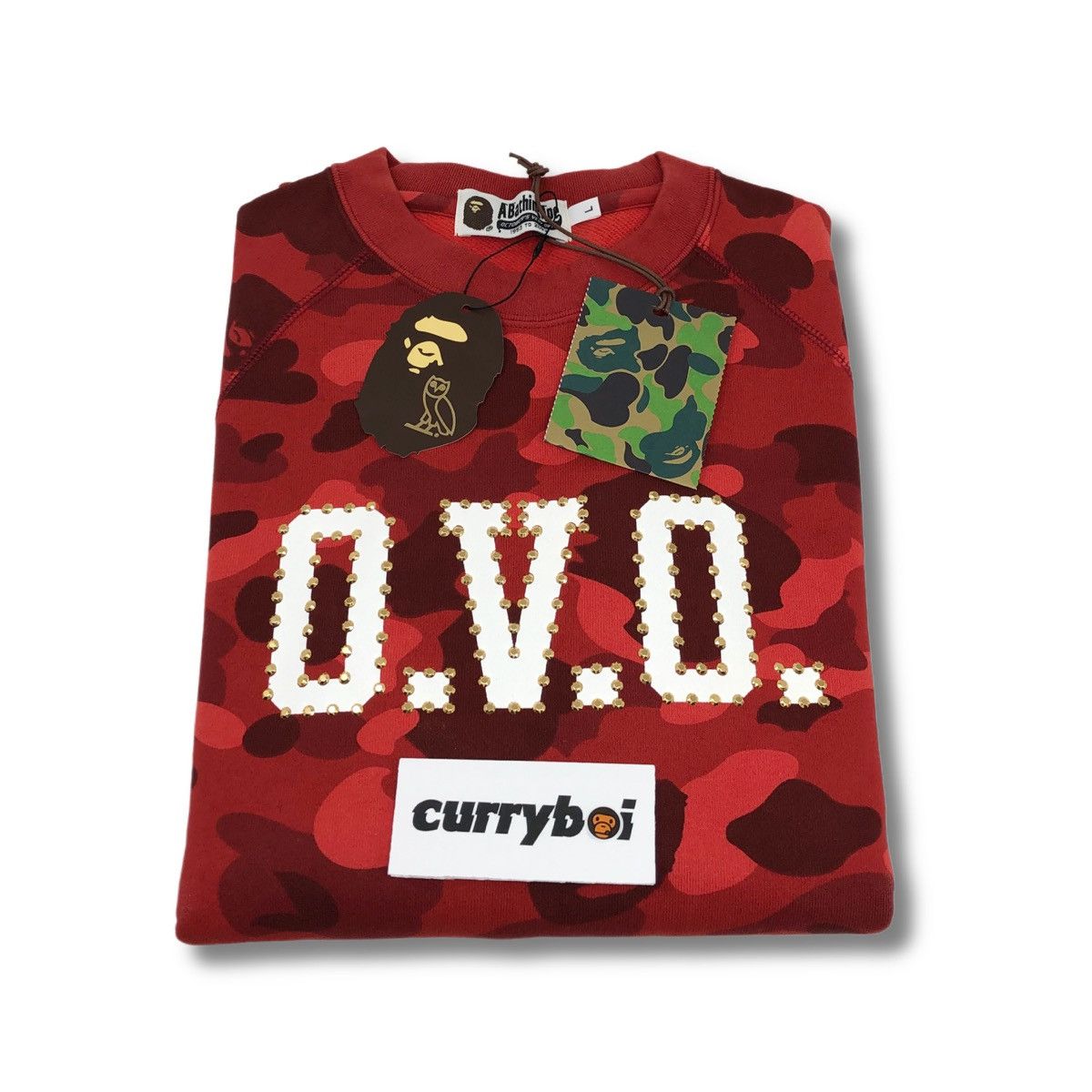 Bape × October's Very Own BAPE x OVO Color Camo Crewneck Red Size US L / EU 52-54 / 3 - 4 Thumbnail