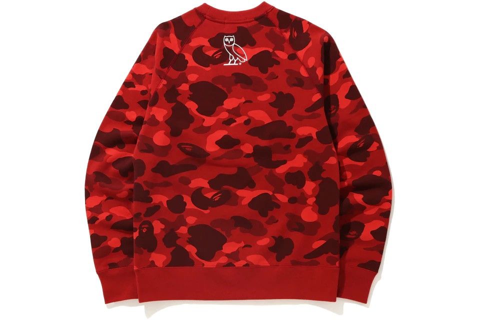 Bape × October's Very Own BAPE x OVO Color Camo Crewneck Red Size US L / EU 52-54 / 3 - 3 Thumbnail