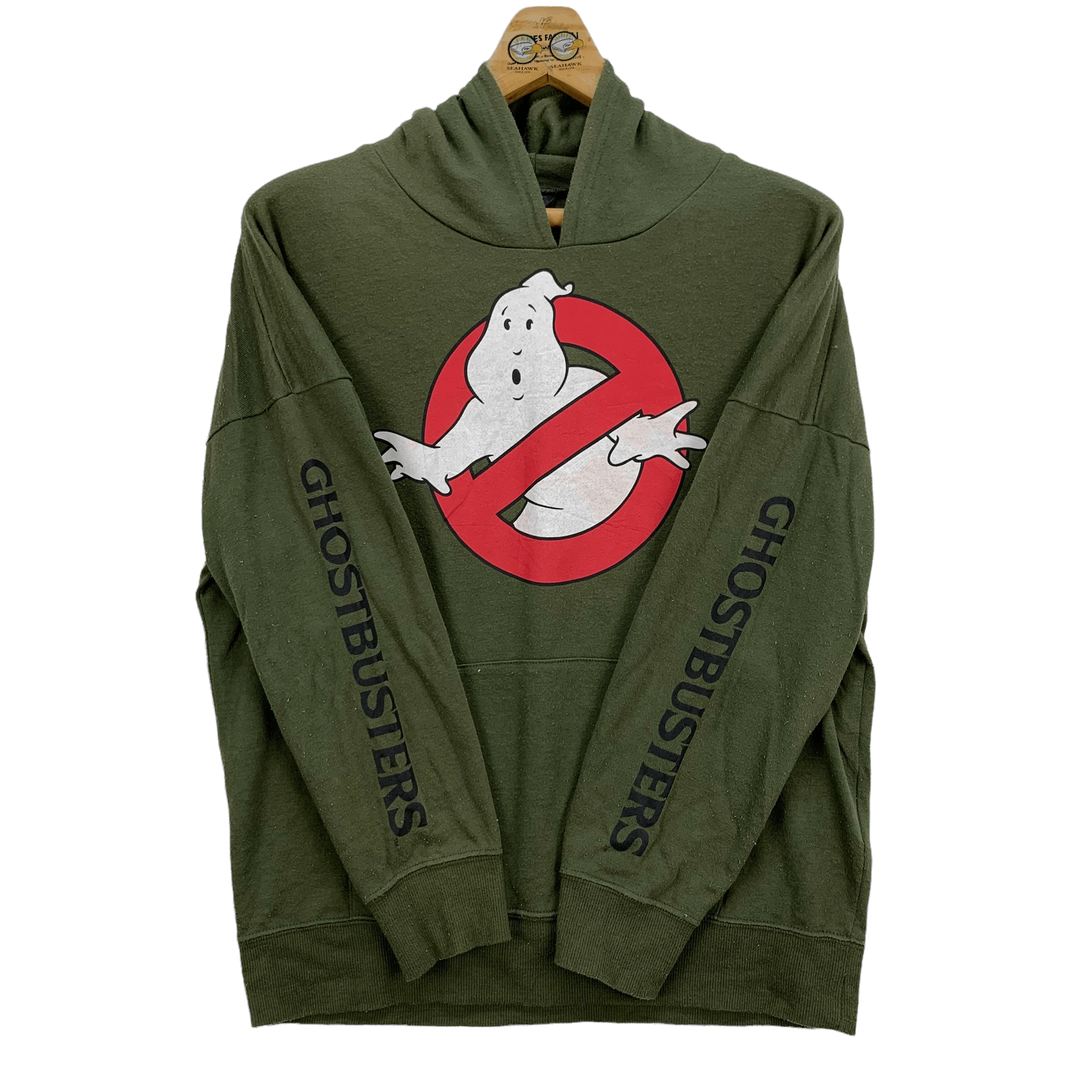 Japanese Brand Ghostbusters Big Logo Pullover Green Hoodies #4058-140 Size US L / EU 52-54 / 3 - 5 Thumbnail