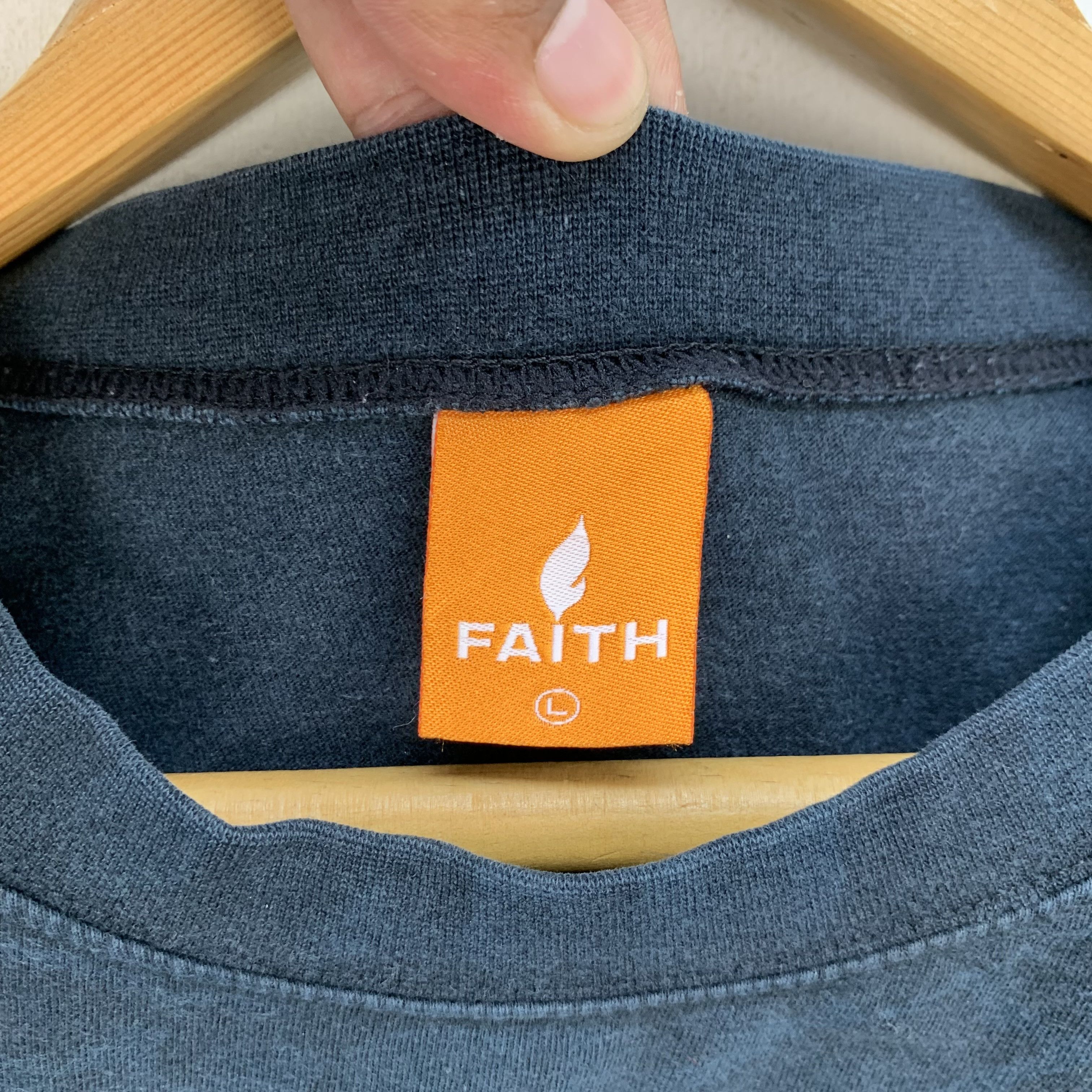 Vintage Faith Believe in God BIG Tee #4047-140 Size US L / EU 52-54 / 3 - 6 Thumbnail