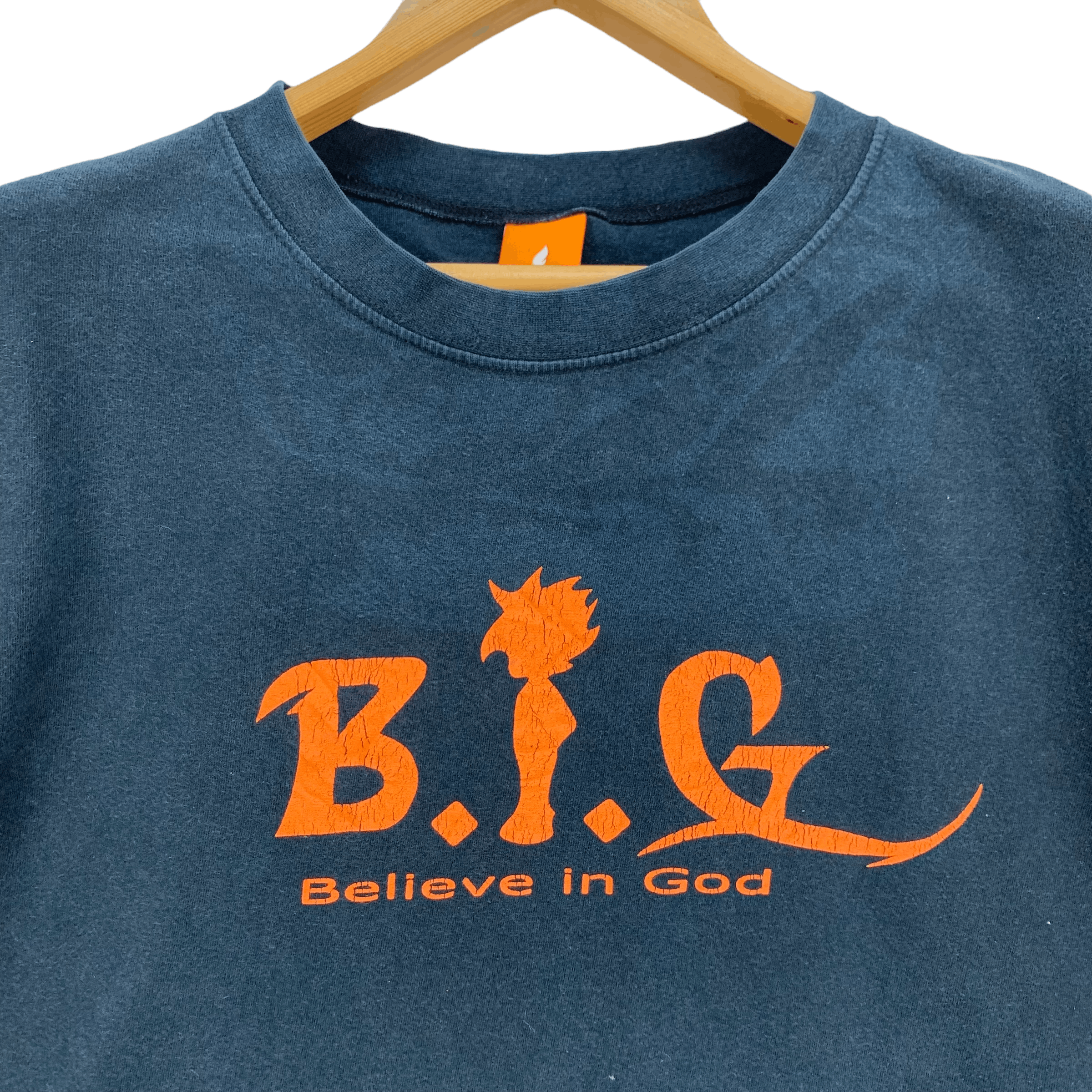 Vintage Faith Believe in God BIG Tee #4047-140 Size US L / EU 52-54 / 3 - 2 Thumbnail