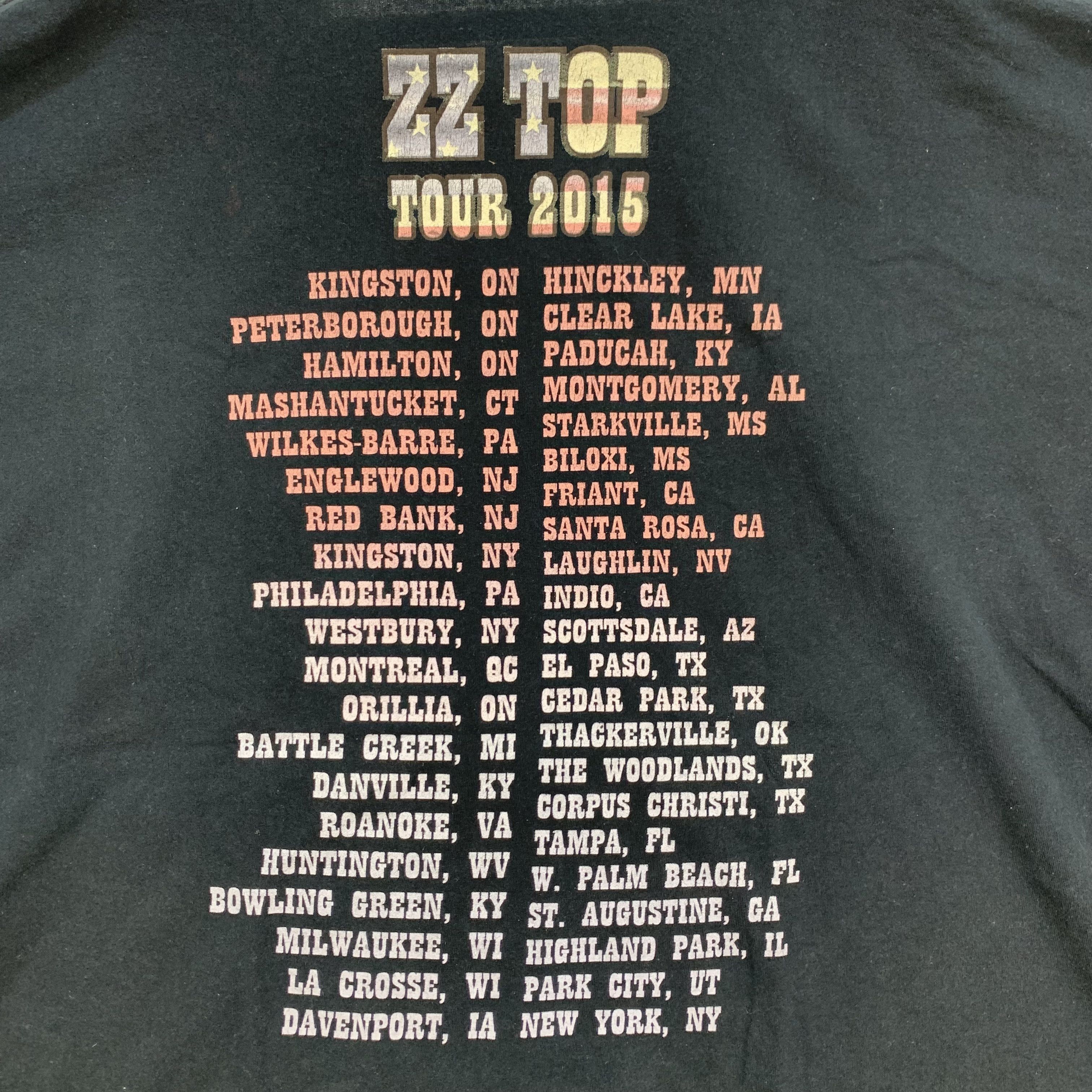 Band Tees ZZ TOP Tour 2015 Tees #4036-140 Size US XXL / EU 58 / 5 - 8 Thumbnail