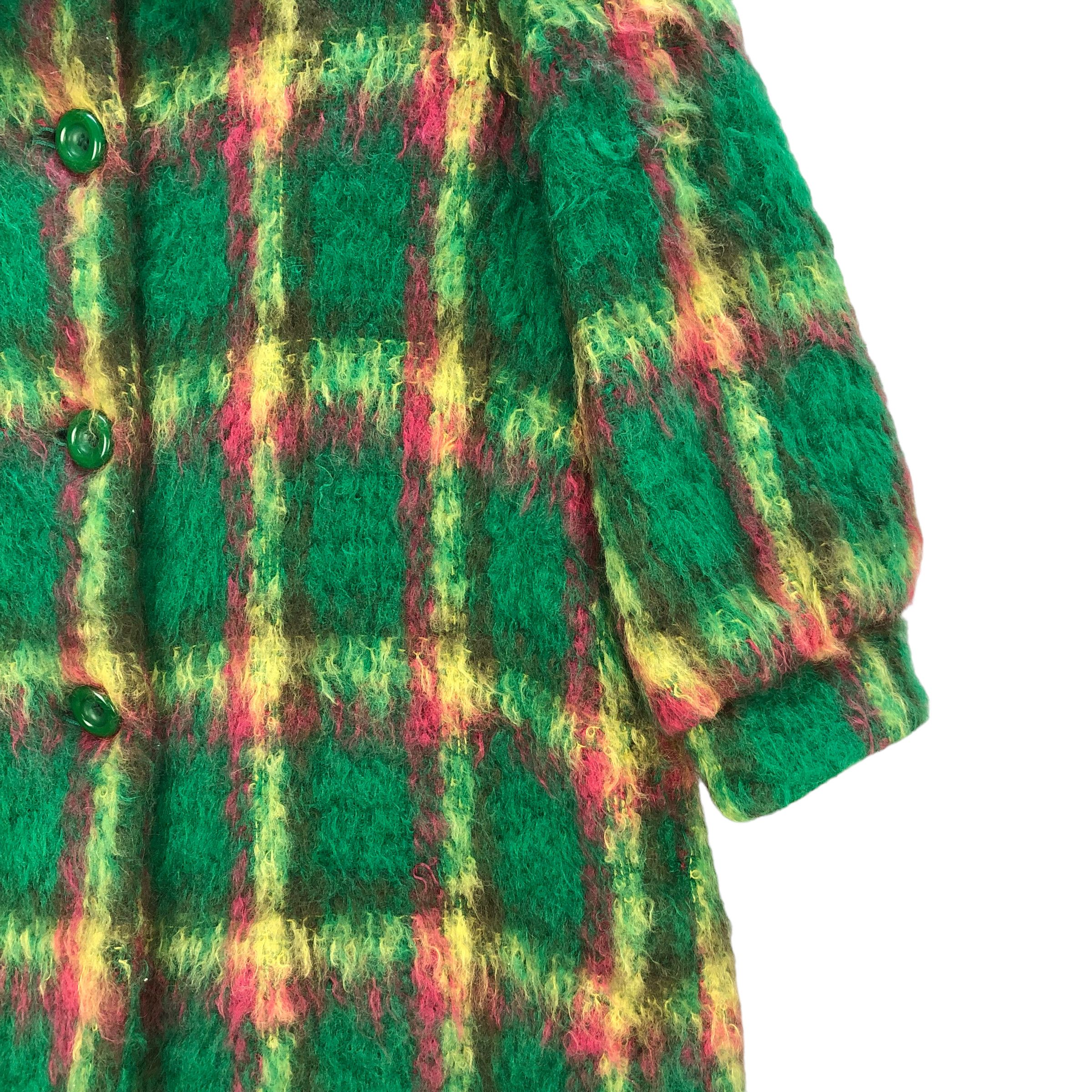 Japanese Brand VINTAGE TARTAN WOOL COAT #7136-111 Size M / US 6-8 / IT 42-44 - 5 Thumbnail