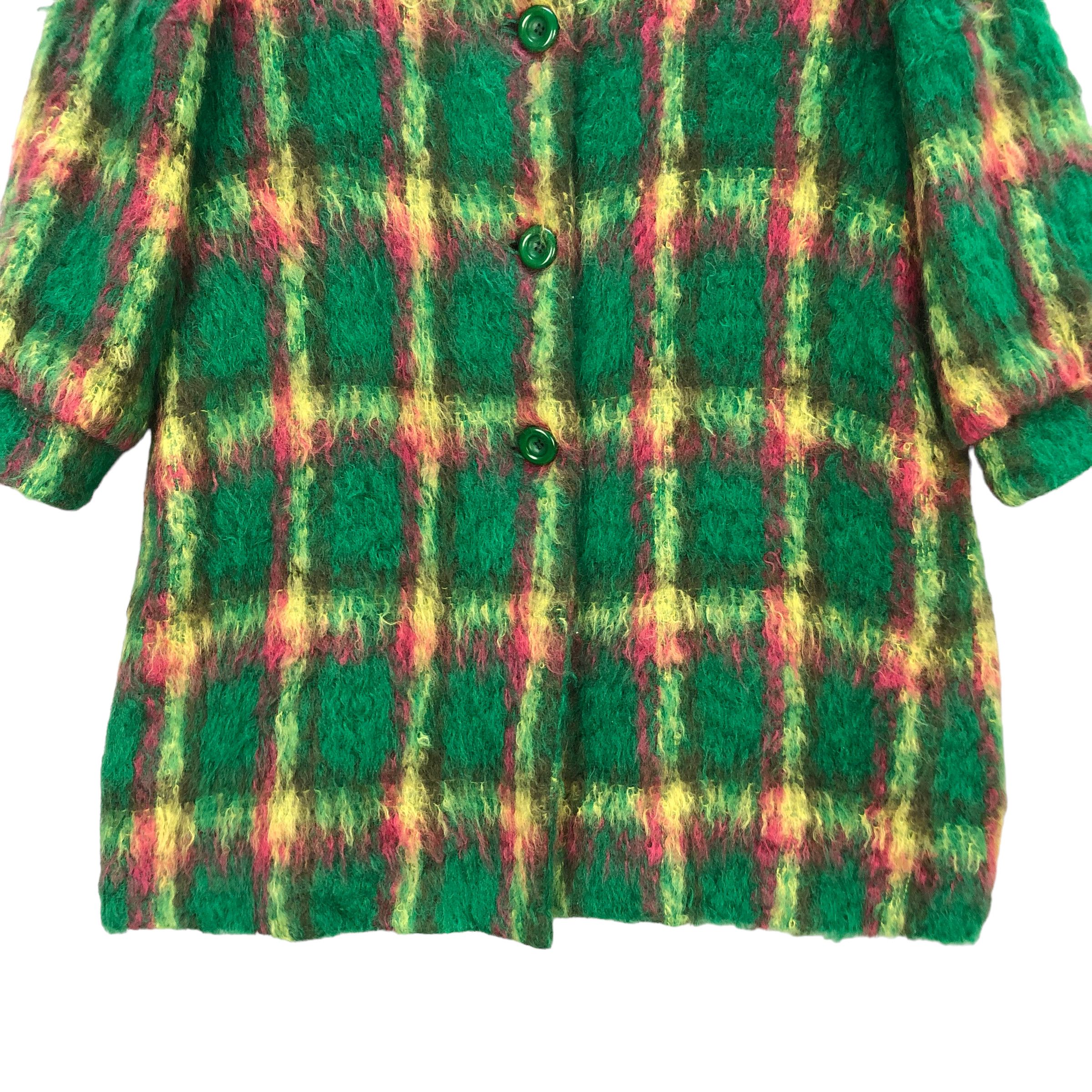 Japanese Brand VINTAGE TARTAN WOOL COAT #7136-111 Size M / US 6-8 / IT 42-44 - 3 Thumbnail