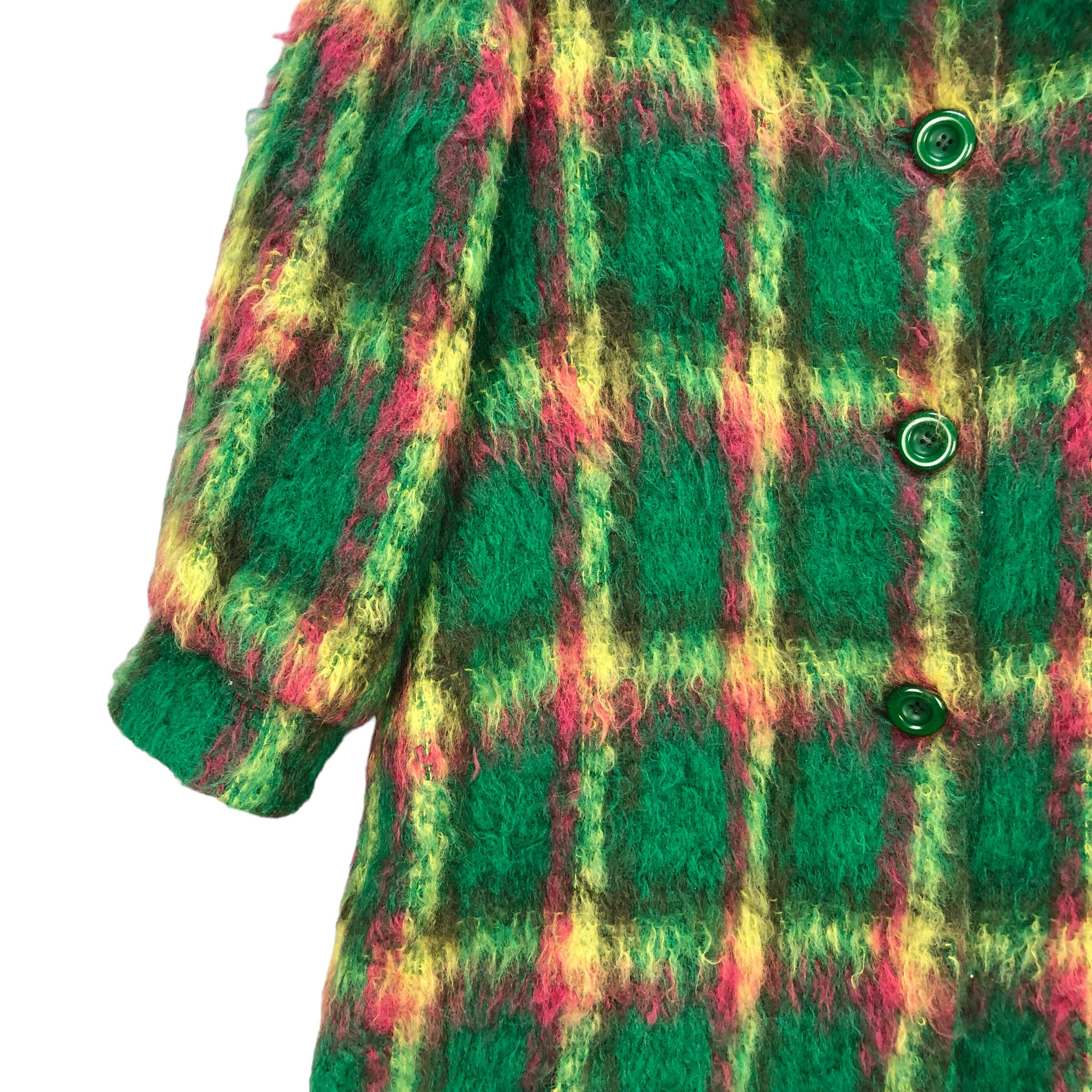 Japanese Brand VINTAGE TARTAN WOOL COAT #7136-111 Size M / US 6-8 / IT 42-44 - 4 Thumbnail