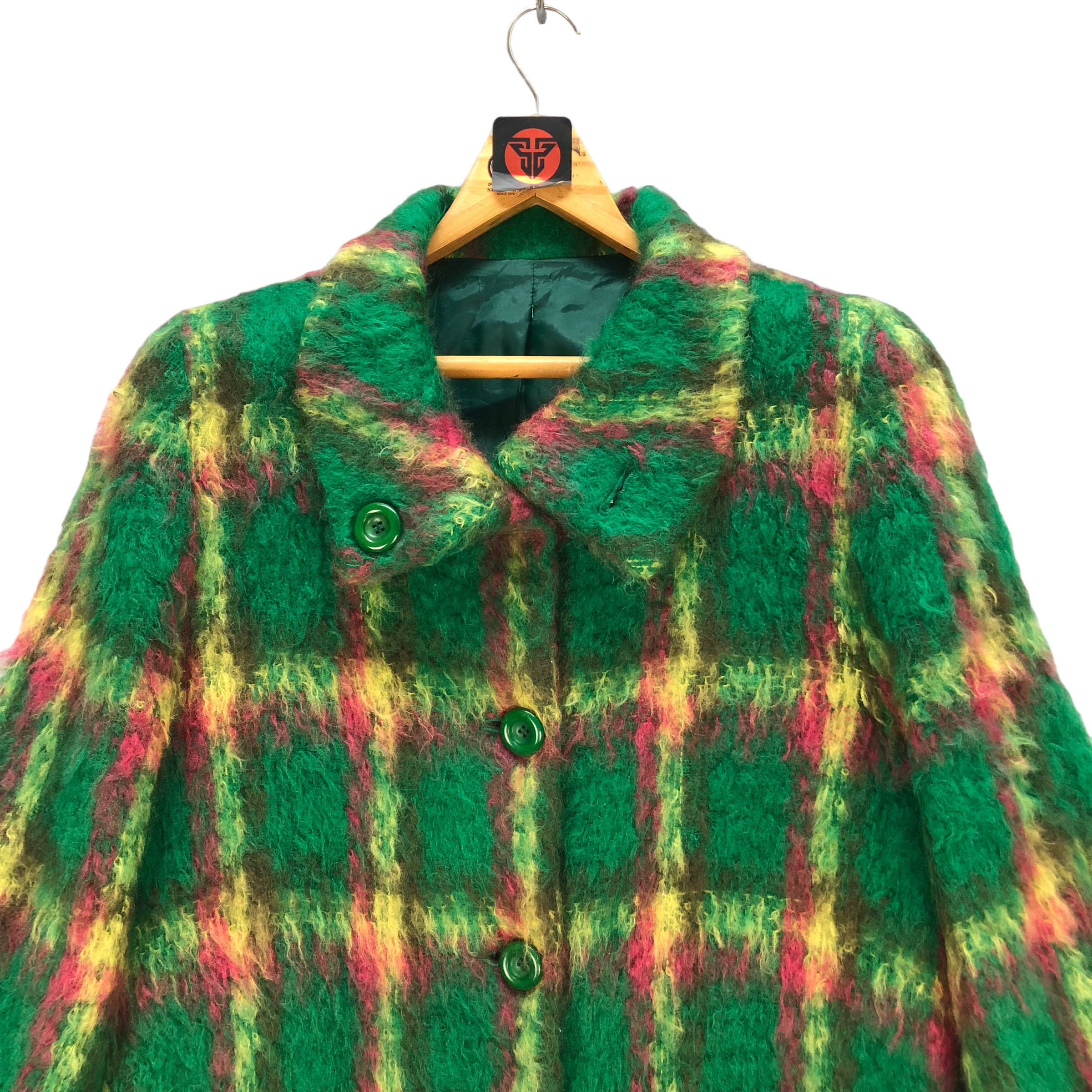 Japanese Brand VINTAGE TARTAN WOOL COAT #7136-111 Size M / US 6-8 / IT 42-44 - 2 Thumbnail