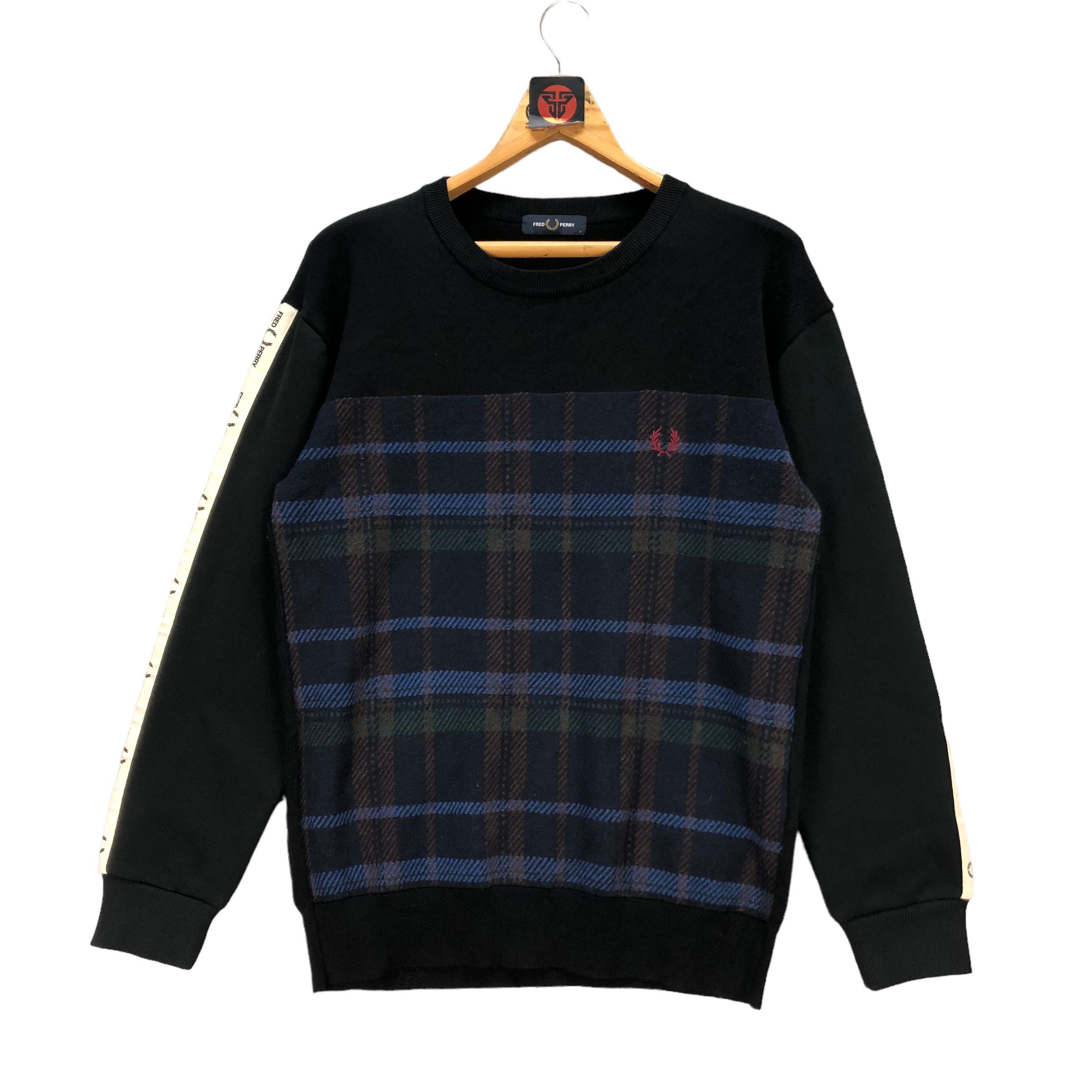 Fred Perry FRED PERRY SIDE TAPE LOGO TARTAN SWEATSHIRTS #7139-112 Size US S / EU 44-46 / 1 - 1 Thumbnail