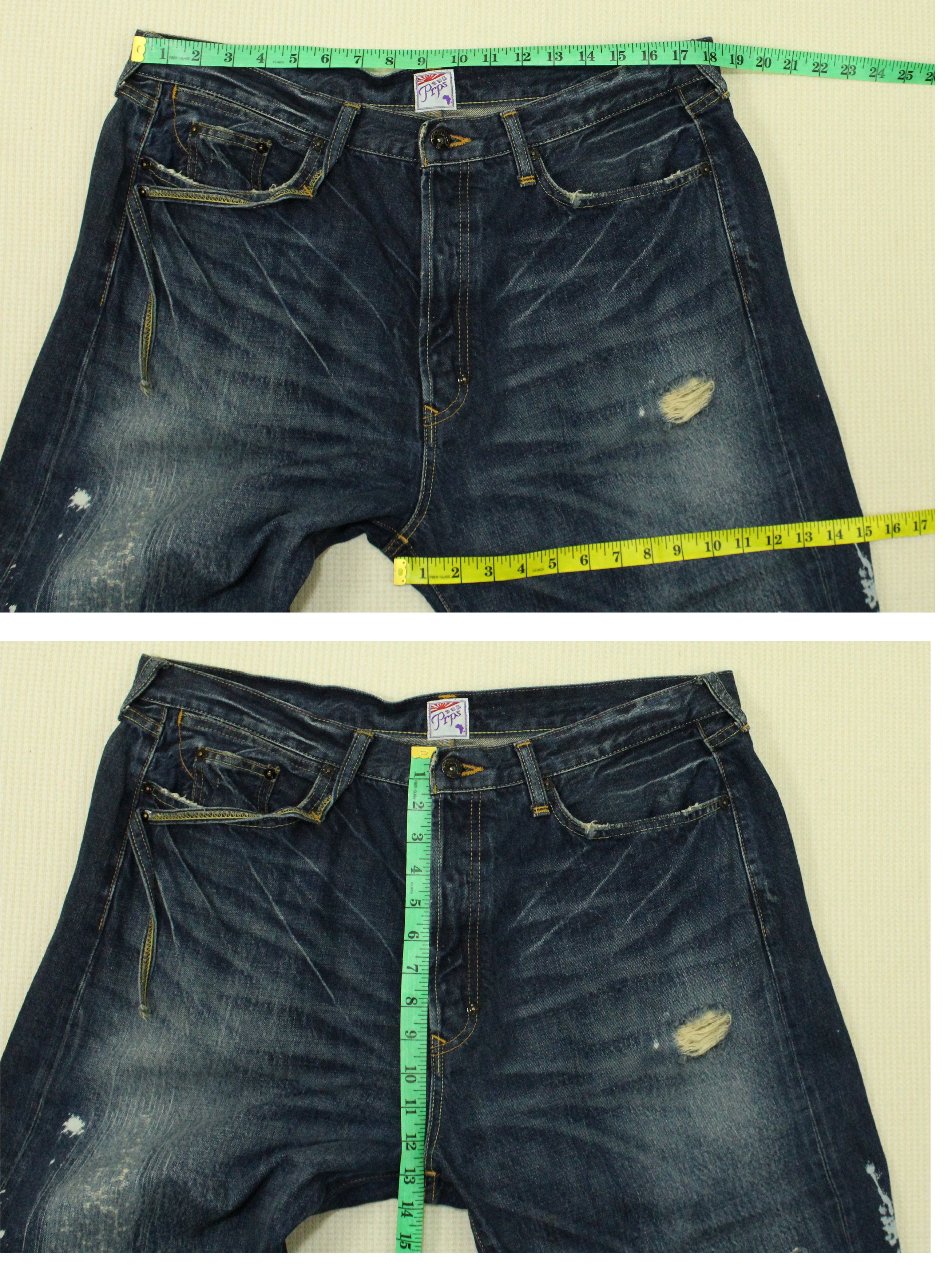 Prps PRPS Denim Jeans Distressed Style Bleach Grunge Nirvana Size US 38 / EU 54 - 17 Thumbnail