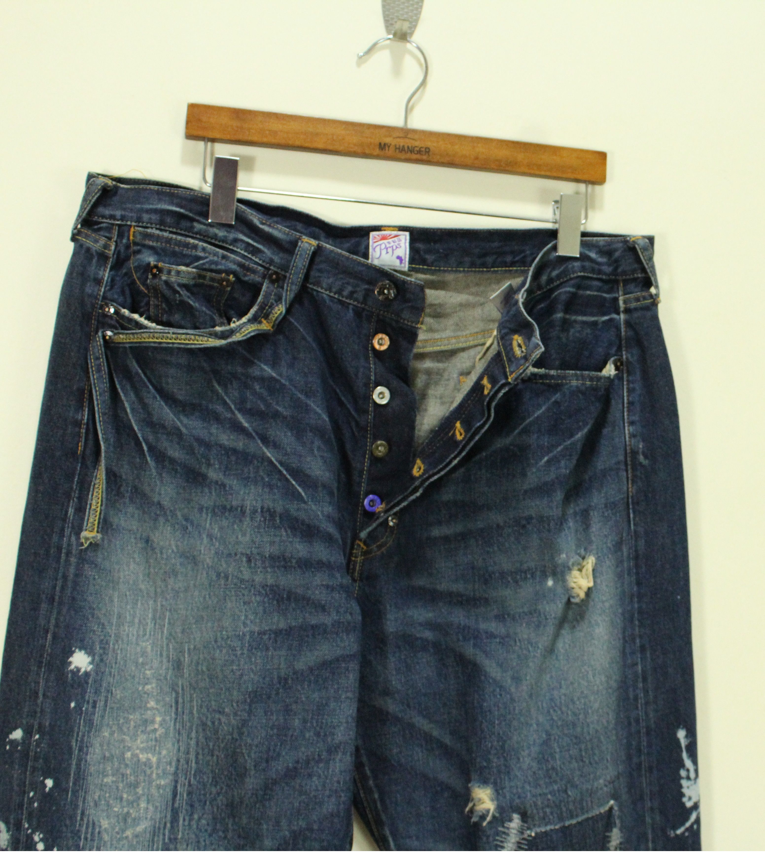Prps PRPS Denim Jeans Distressed Style Bleach Grunge Nirvana Size US 38 / EU 54 - 13 Thumbnail