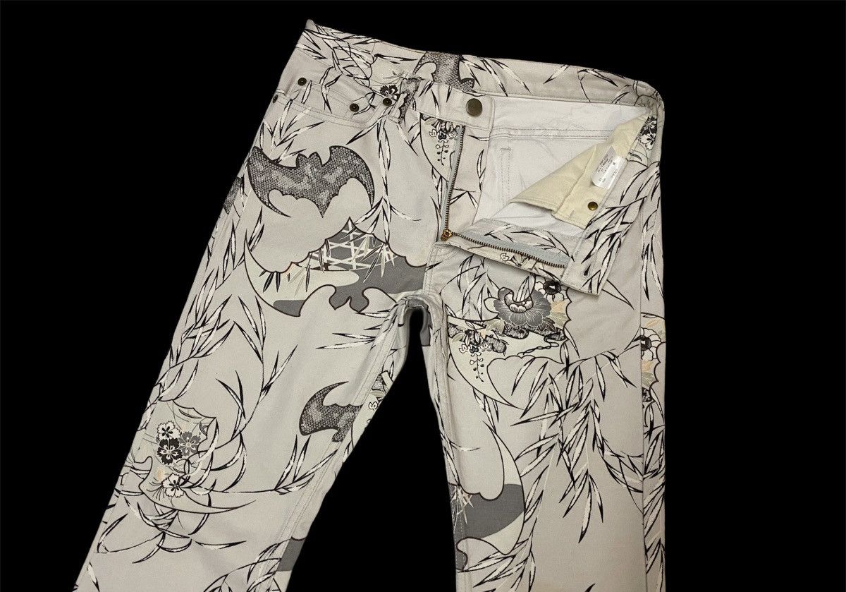 Japanese Brand × Vintage Vintage 90’s Glamdy Over Print Floral Flower Denim Pants Size US 29 - 3 Thumbnail