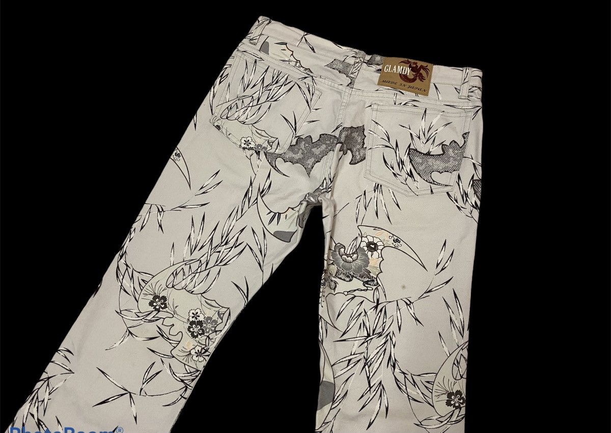 Japanese Brand × Vintage Vintage 90’s Glamdy Over Print Floral Flower Denim Pants Size US 29 - 5 Thumbnail