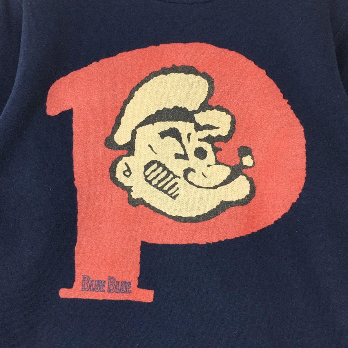 Blue Blue Japan × Japanese Brand Rare collaboration Blue Blue with popoye sweatshirt jumper Size US M / EU 48-50 / 2 - 2 Thumbnail