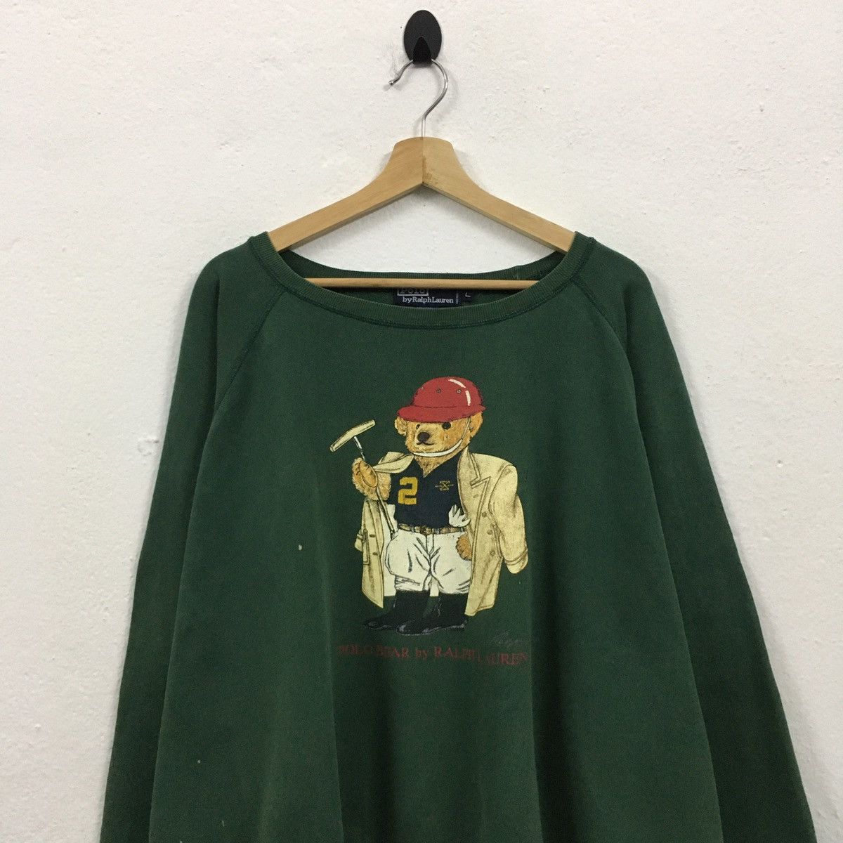 Polo Ralph Lauren × Vintage Vintage Polo Bear By Ralph Lauren Distressed Sweatshirt Size US XXL / EU 58 / 5 - 3 Thumbnail