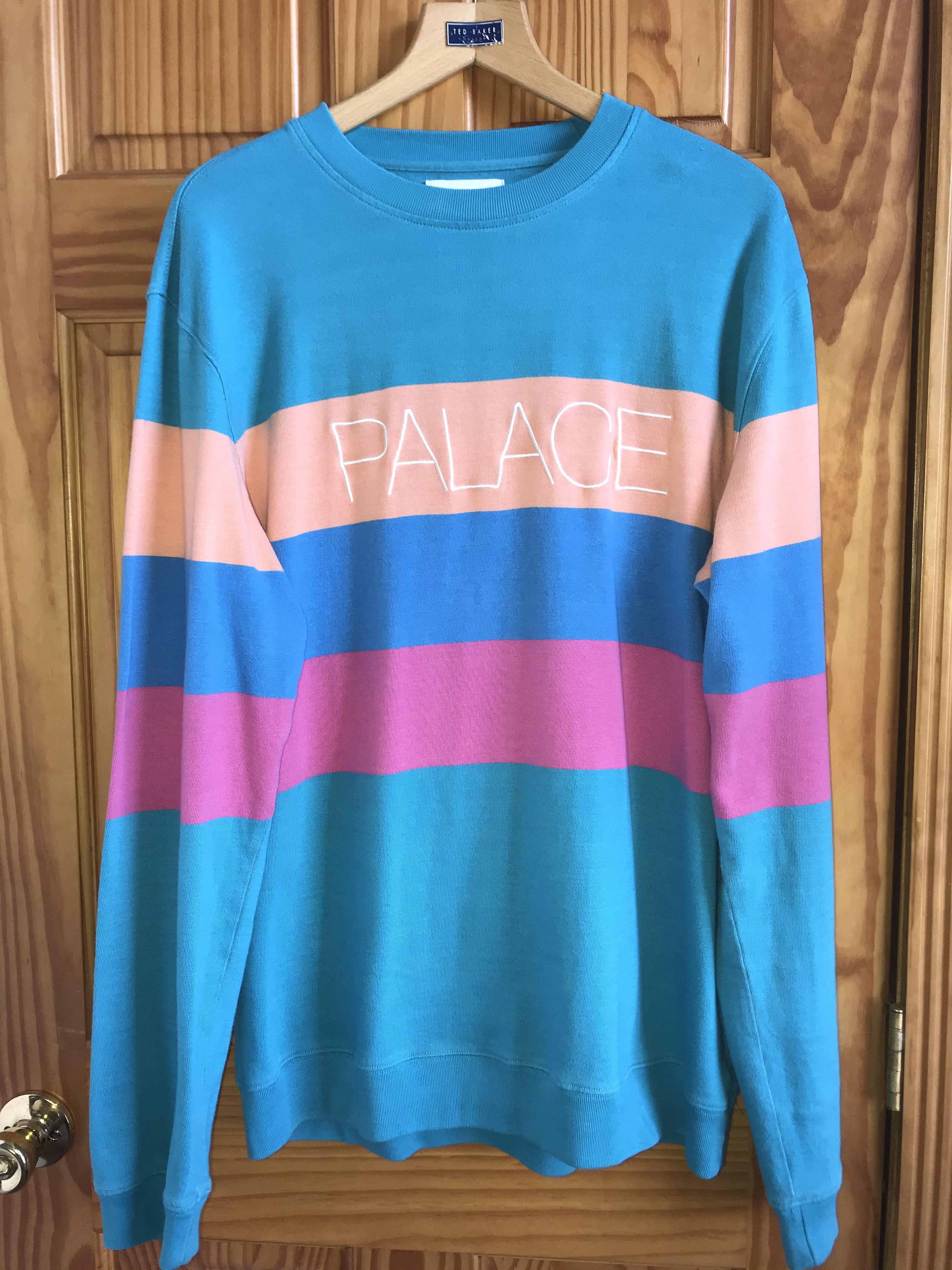 image of Ss18 Palace Bando Crew in Teal/Beige/Pink, Men's (Size XL)