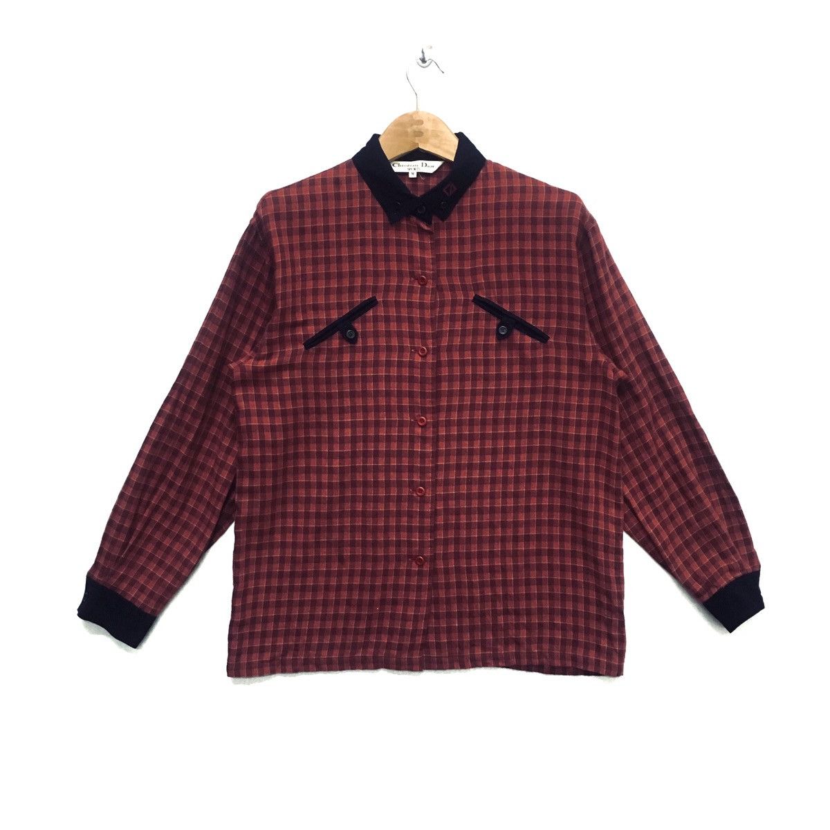 Christian Dior Monsieur × Japanese Brand × Vintage Rare!! Vintage Christian Dior Blouse Bottom Up Size US M / EU 48-50 / 2 - 1 Thumbnail