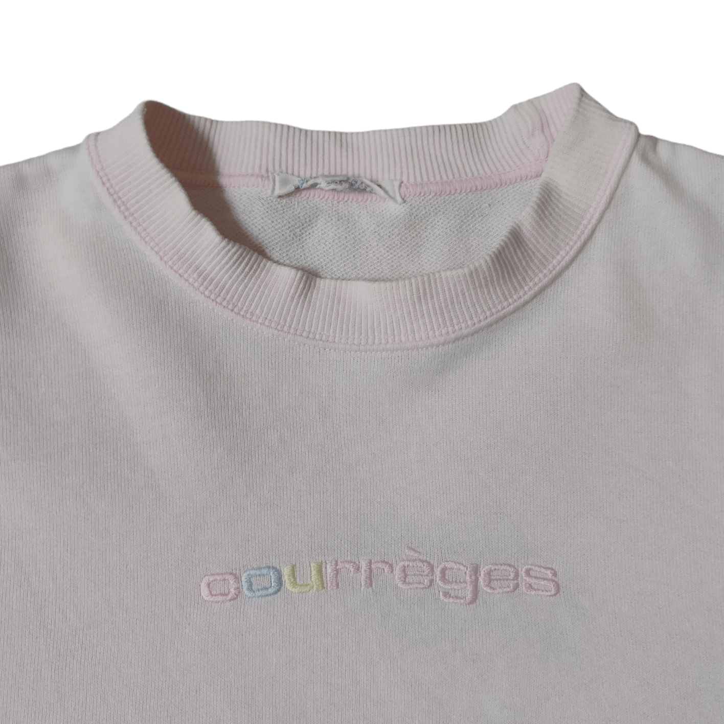 Courreges Vintage Courreges Paris Crewneck Embroidered Logo Pink Size US M / EU 48-50 / 2 - 2 Thumbnail