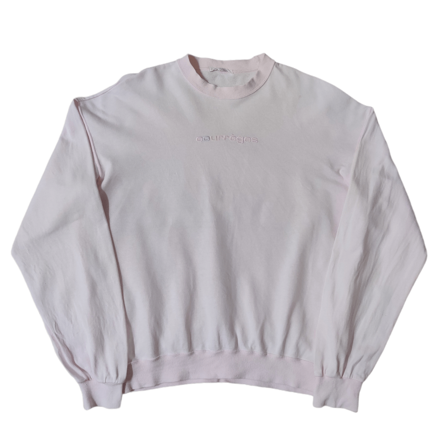Courreges Vintage Courreges Paris Crewneck Embroidered Logo Pink Size US M / EU 48-50 / 2 - 1 Thumbnail
