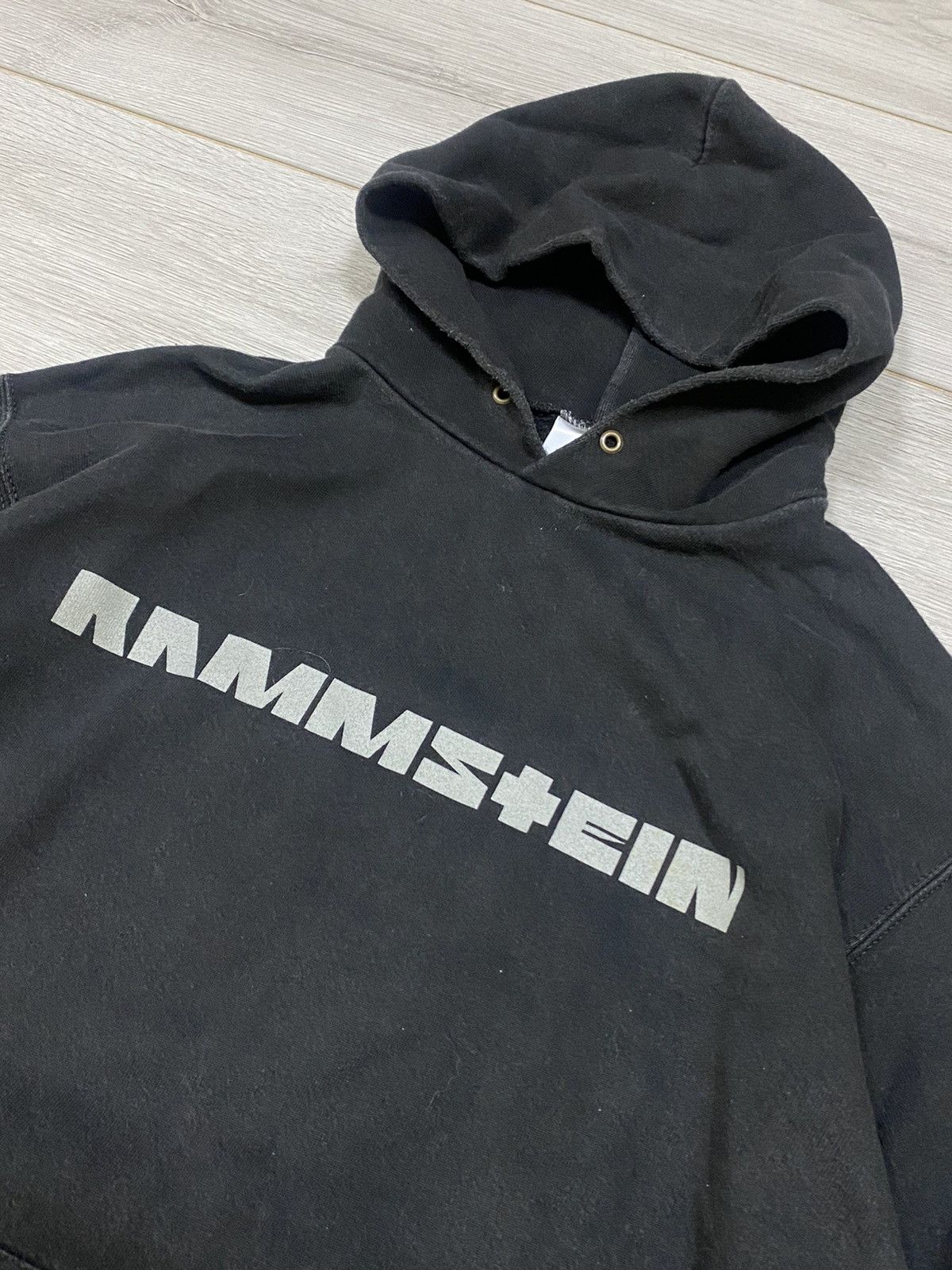 Band Tees × Vintage Rammstein 00s flame big logo sun faded hoodie spellout Size US M / EU 48-50 / 2 - 5 Thumbnail
