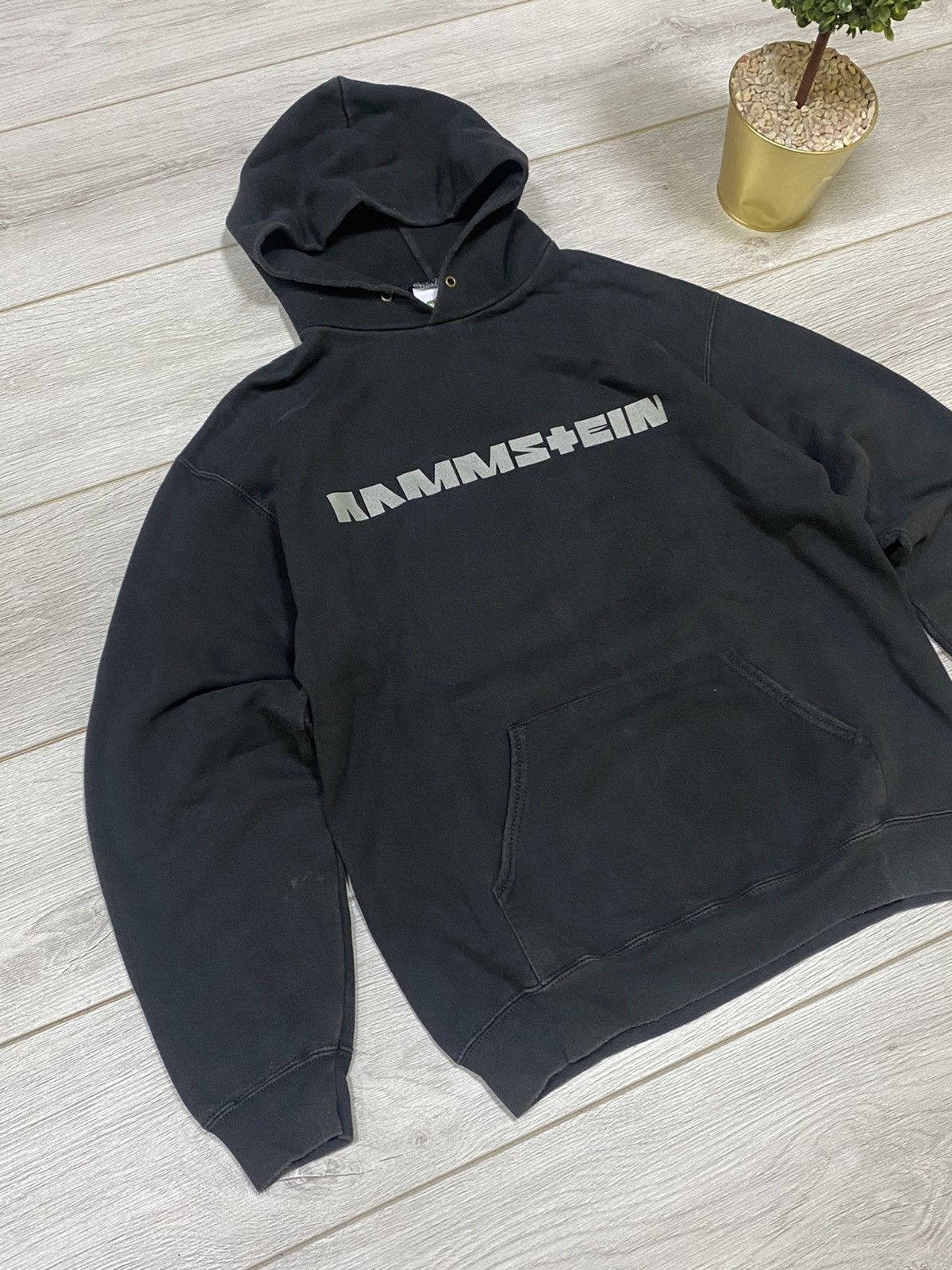 Band Tees × Vintage Rammstein 00s flame big logo sun faded hoodie spellout Size US M / EU 48-50 / 2 - 8 Thumbnail