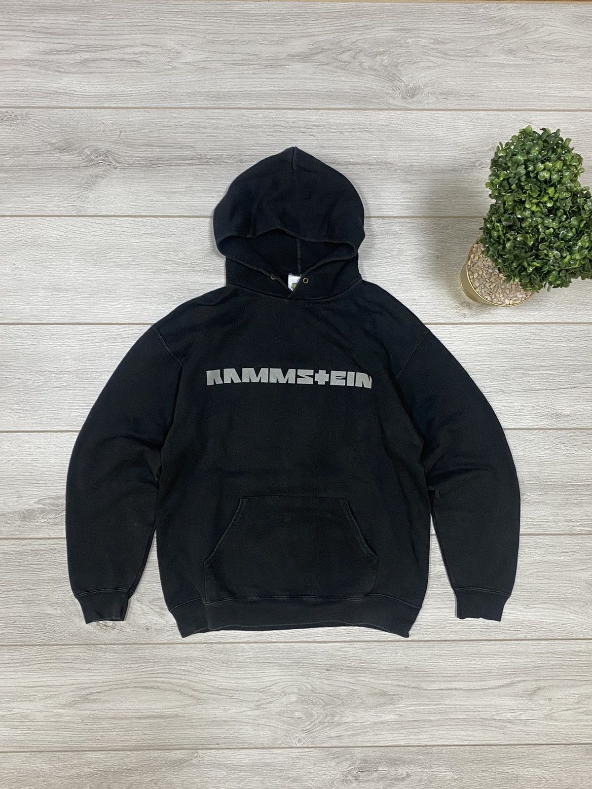 Band Tees × Vintage Rammstein 00s flame big logo sun faded hoodie spellout Size US M / EU 48-50 / 2 - 2 Thumbnail