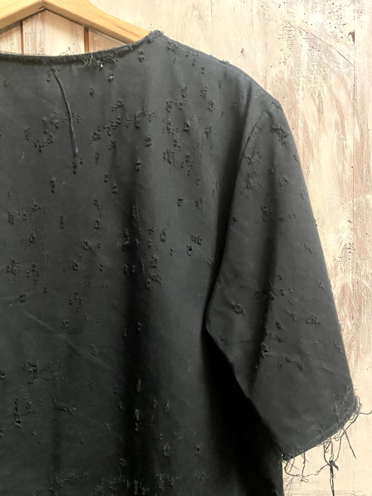 Damir Doma Black Woven destroy long t-shirt Damir Doma M men Size US M / EU 48-50 / 2 - 6 Thumbnail