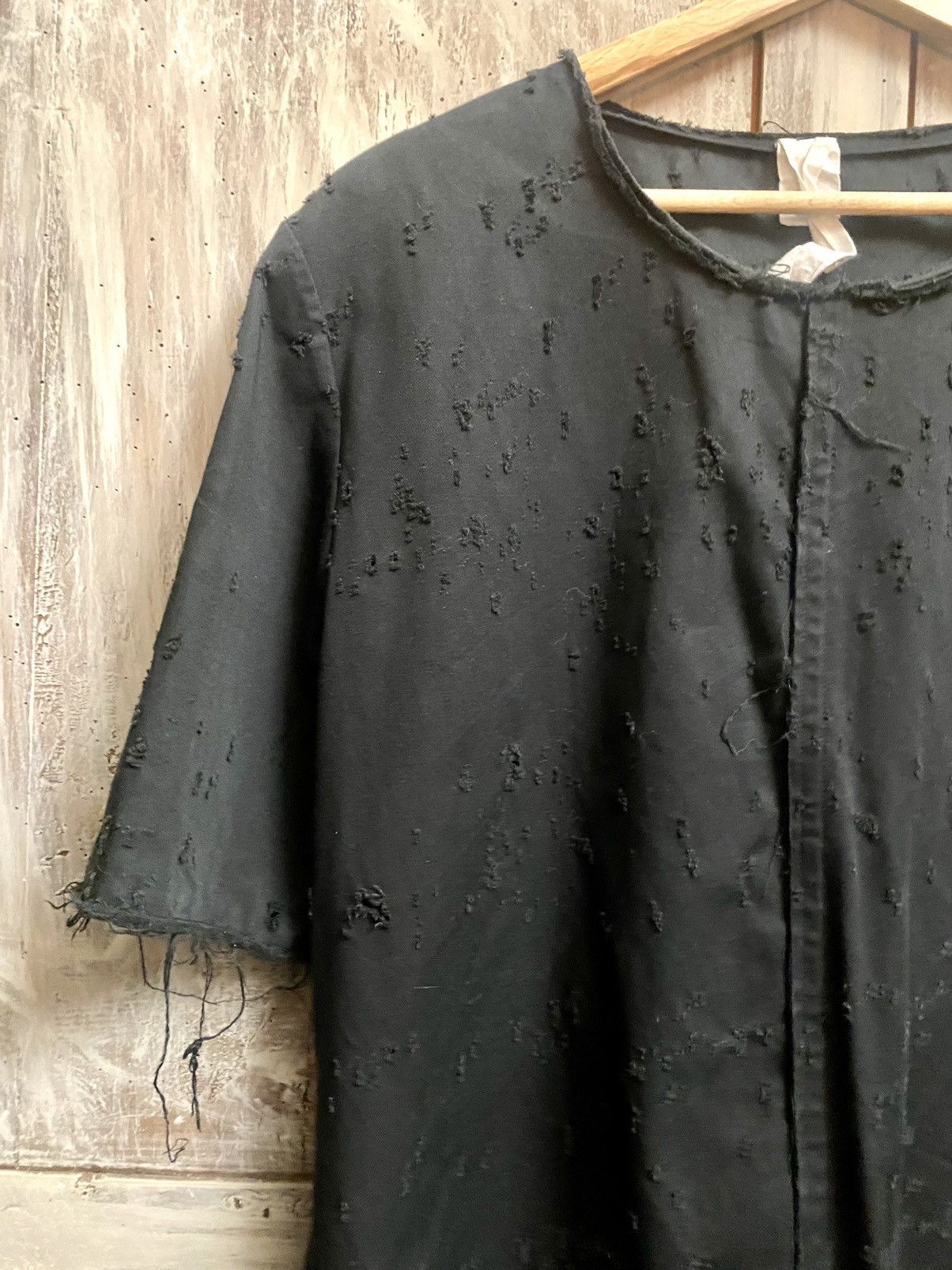Damir Doma Black Woven destroy long t-shirt Damir Doma M men Size US M / EU 48-50 / 2 - 5 Thumbnail
