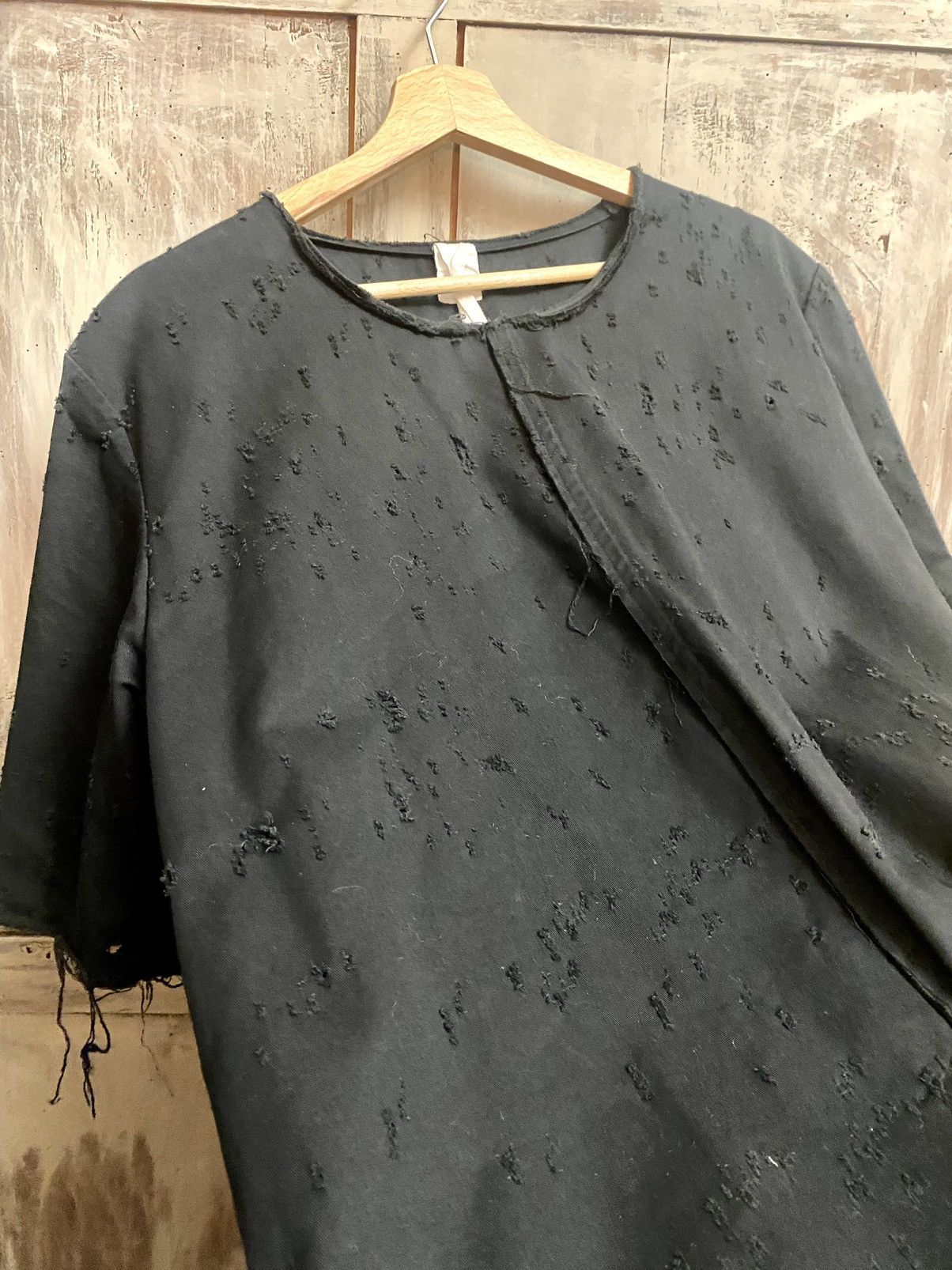 Damir Doma Black Woven destroy long t-shirt Damir Doma M men Size US M / EU 48-50 / 2 - 8 Thumbnail