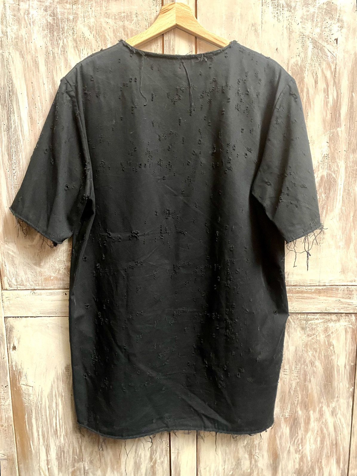 Damir Doma Black Woven destroy long t-shirt Damir Doma M men Size US M / EU 48-50 / 2 - 4 Thumbnail