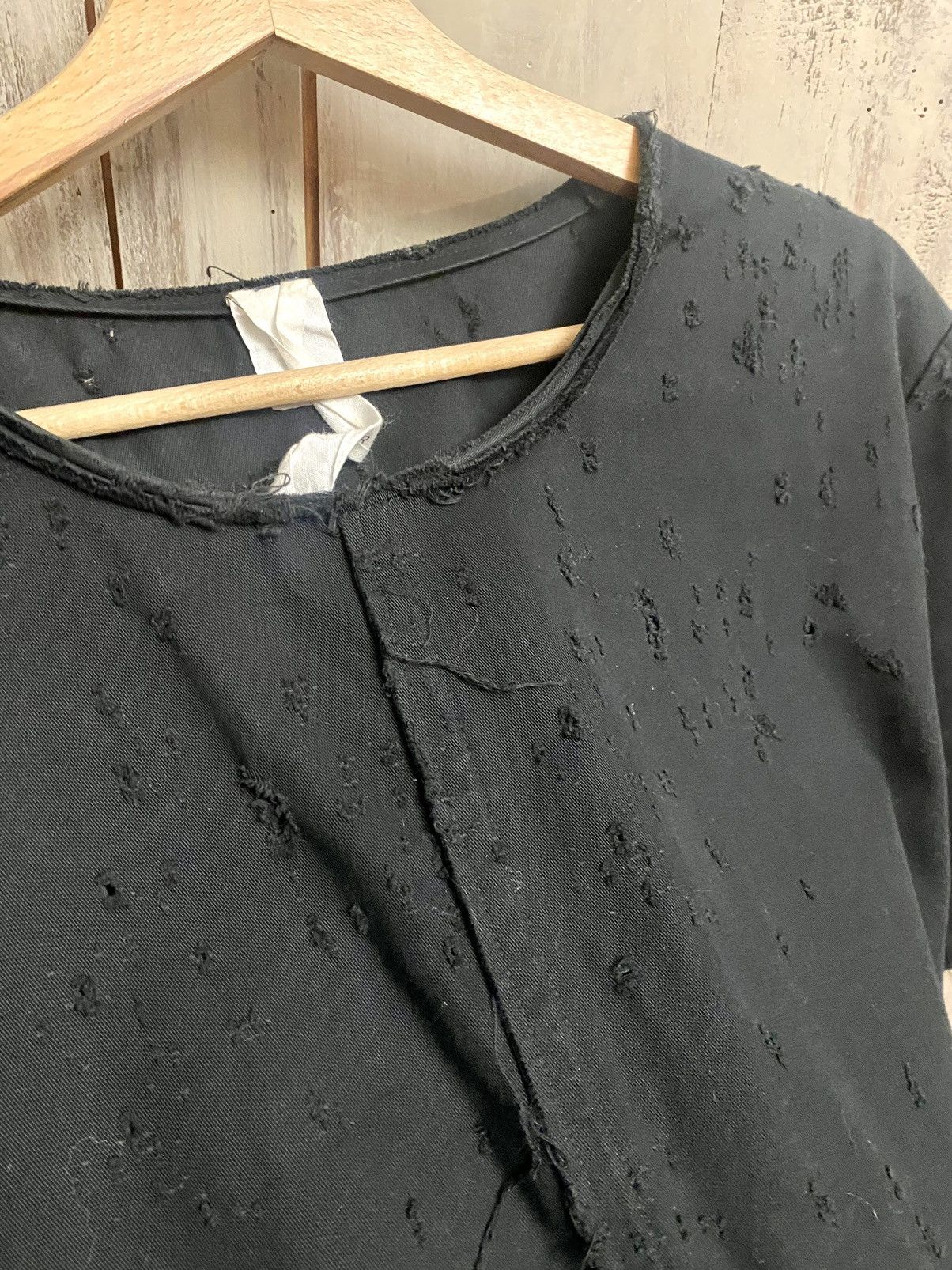 Damir Doma Black Woven destroy long t-shirt Damir Doma M men Size US M / EU 48-50 / 2 - 3 Thumbnail