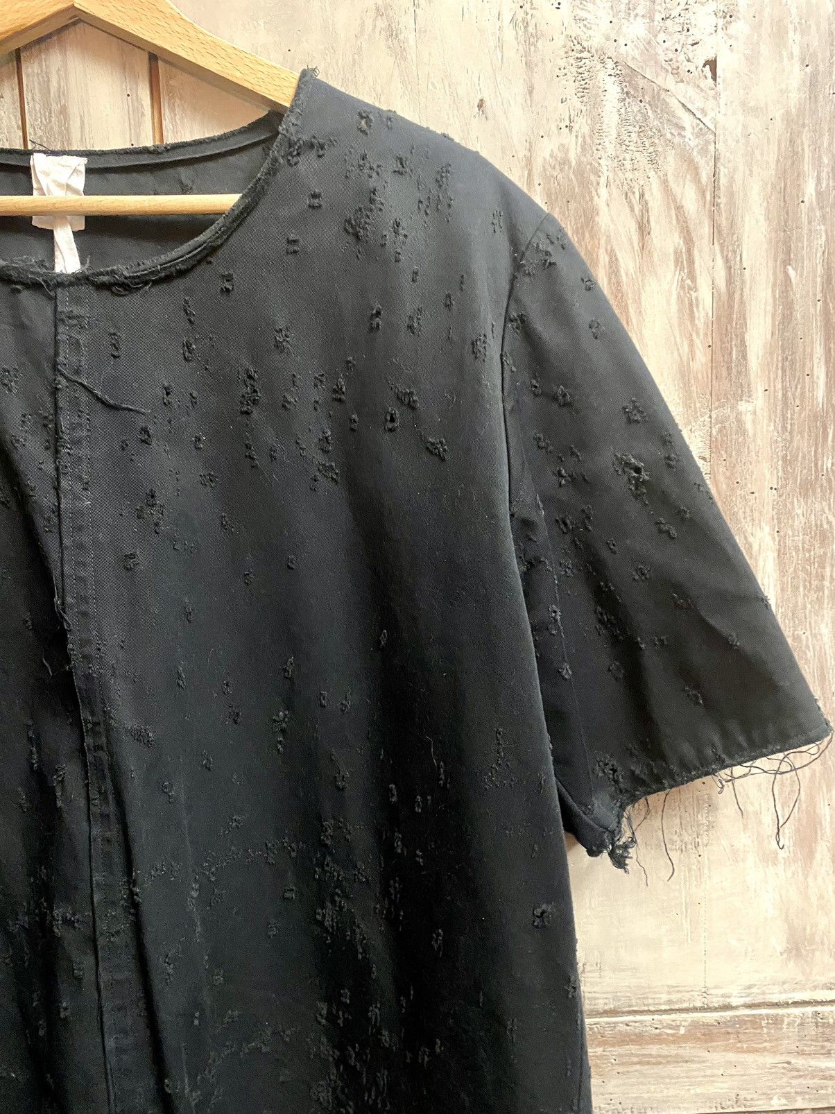 Damir Doma Black Woven destroy long t-shirt Damir Doma M men Size US M / EU 48-50 / 2 - 7 Thumbnail