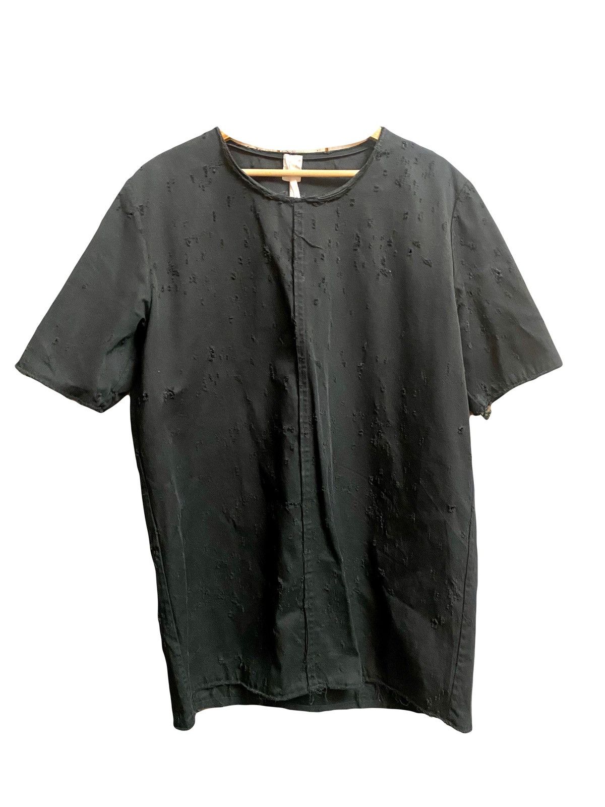 Damir Doma Black Woven destroy long t-shirt Damir Doma M men Size US M / EU 48-50 / 2 - 1 Thumbnail
