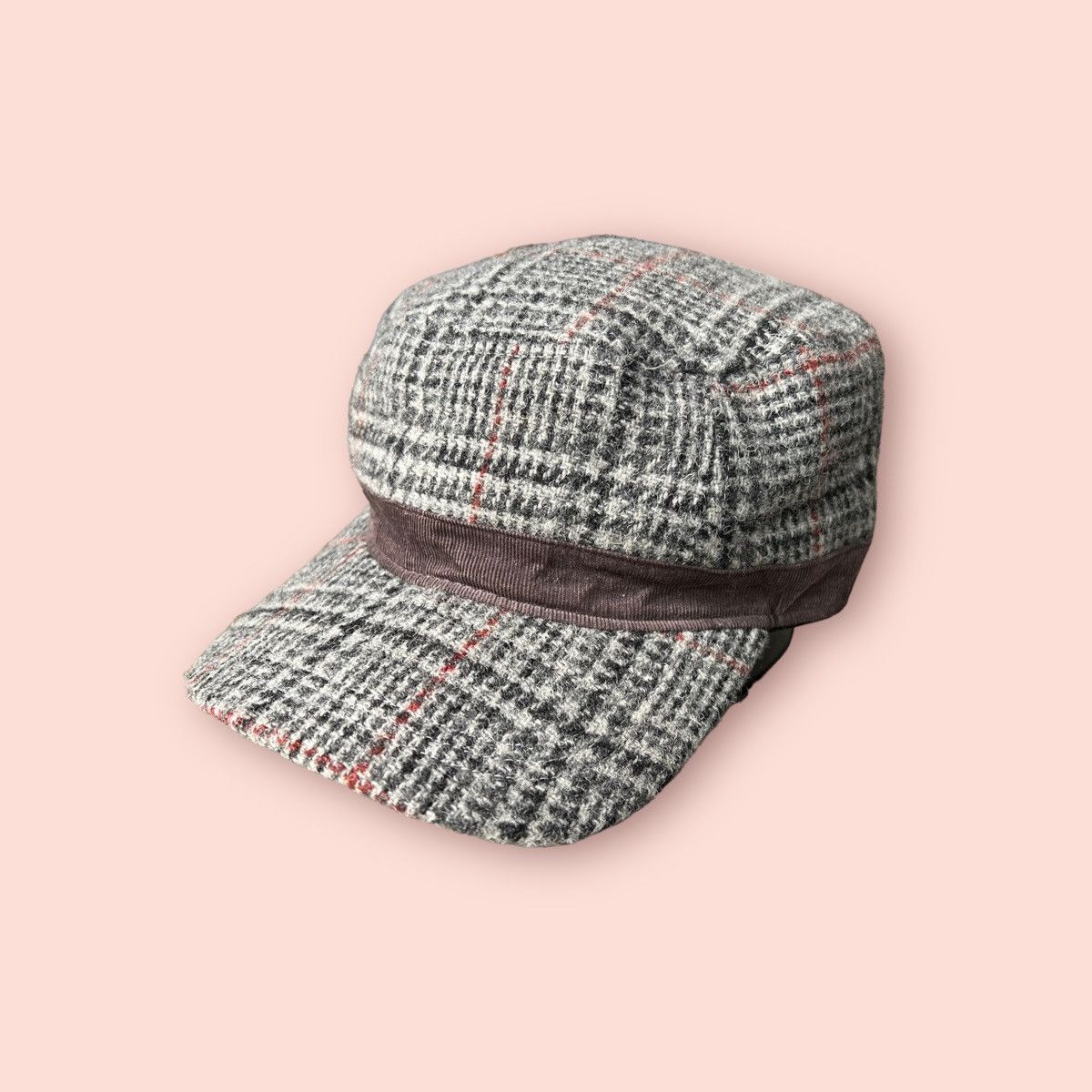 Harris Tweed × Japanese Brand × Ships Jet Blue VINTAGE HARRIS TWEED X SHIPS JET BLUE PATROL HAT Size ONE SIZE - 1 Thumbnail