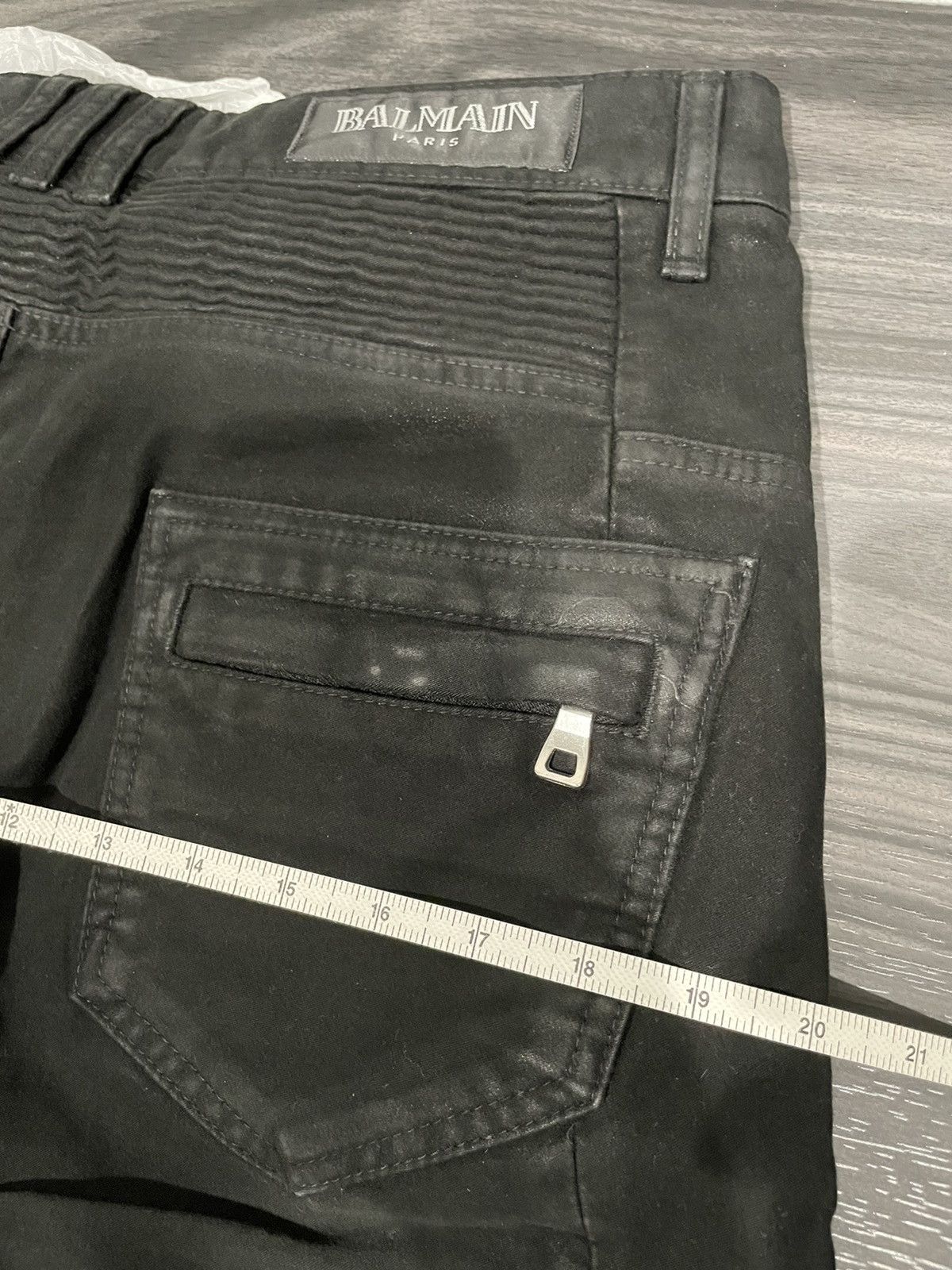 Balmain *RARE* 2012 Balmain Moleskin Suede Effect Biker Pants Japan Size US 30 / EU 46 - 7 Thumbnail