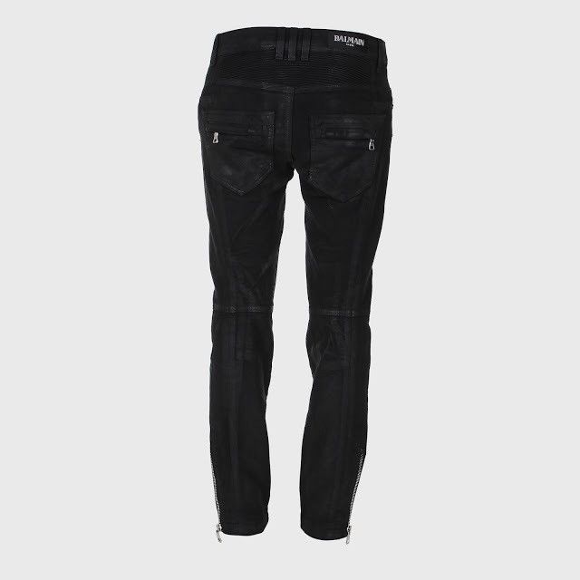 Balmain *RARE* 2012 Balmain Moleskin Suede Effect Biker Pants Japan Size US 30 / EU 46 - 14 Thumbnail