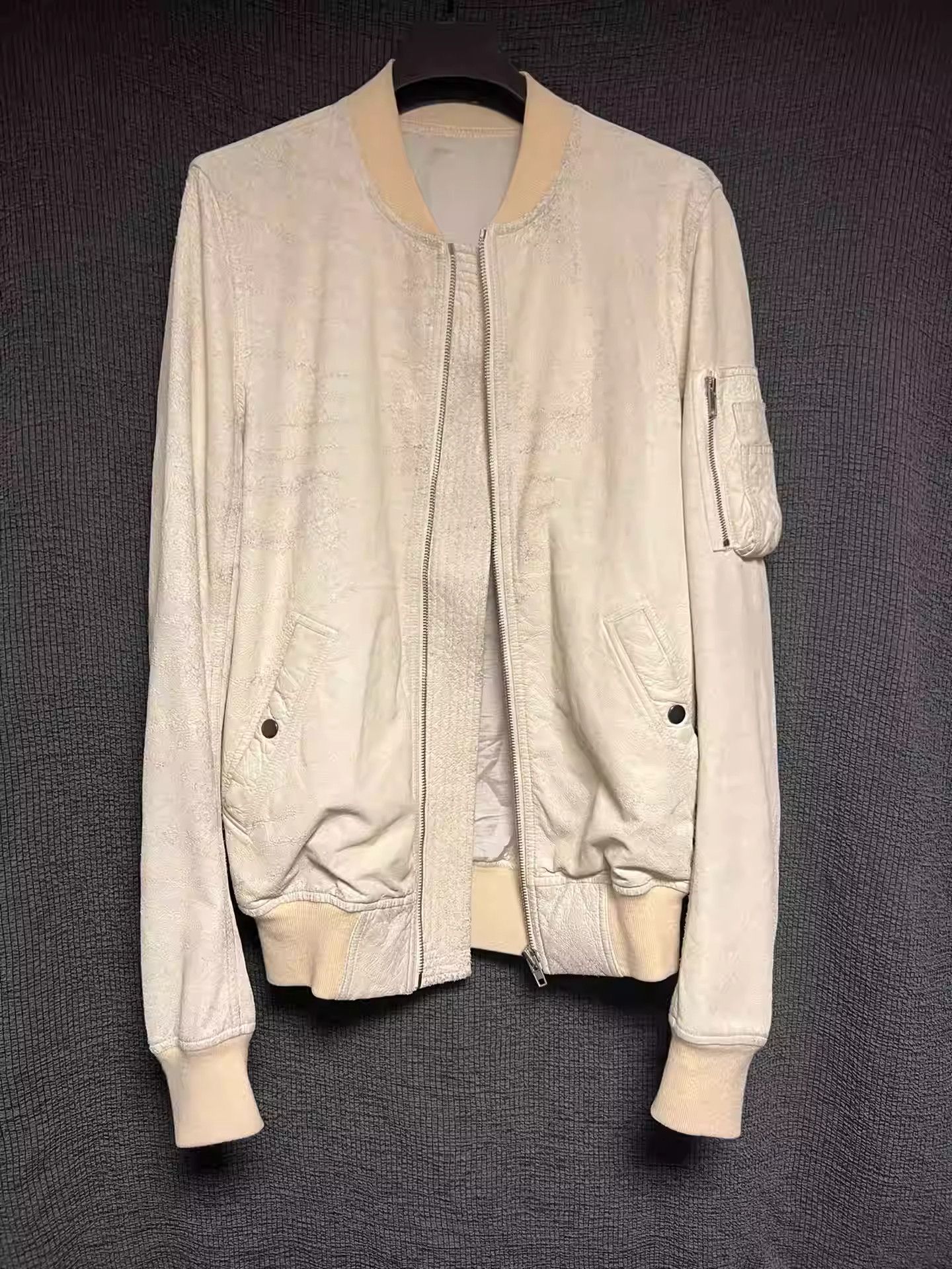 Rick Owens mainline overweight burnt sheepskin bomber jacket