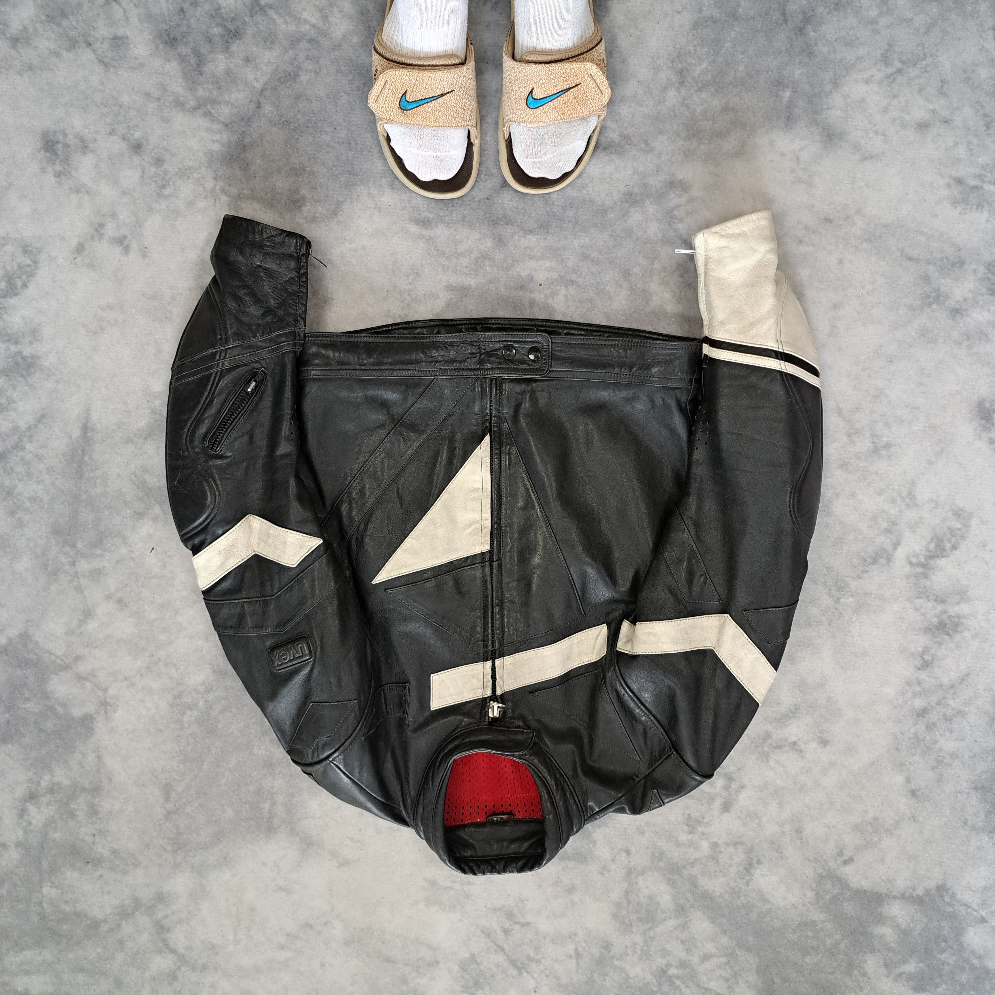 Vintage Leather Racing Jacket Moto Boxy Cropped Vintage Motorcycle ...
