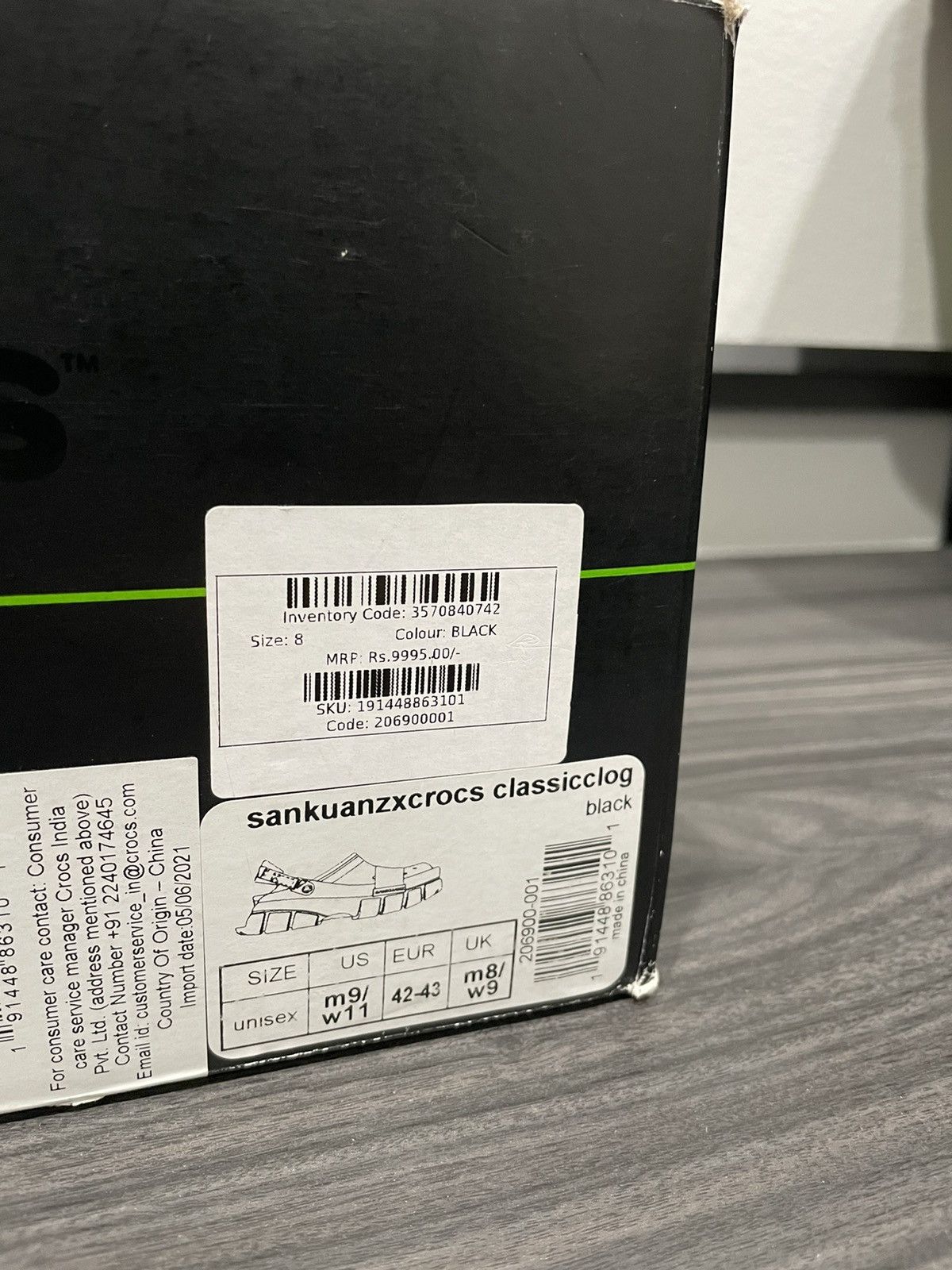 Crocs Sankuanz x Crocs black sz9 Size US 9 / EU 42 - 12 Thumbnail