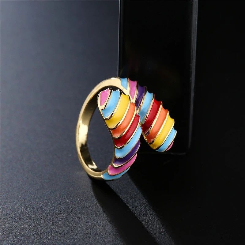 Japanese Brand × Jewelry × Vintage Creative Sweet Candy Rainbow Ring Size ONE SIZE - 1 Thumbnail