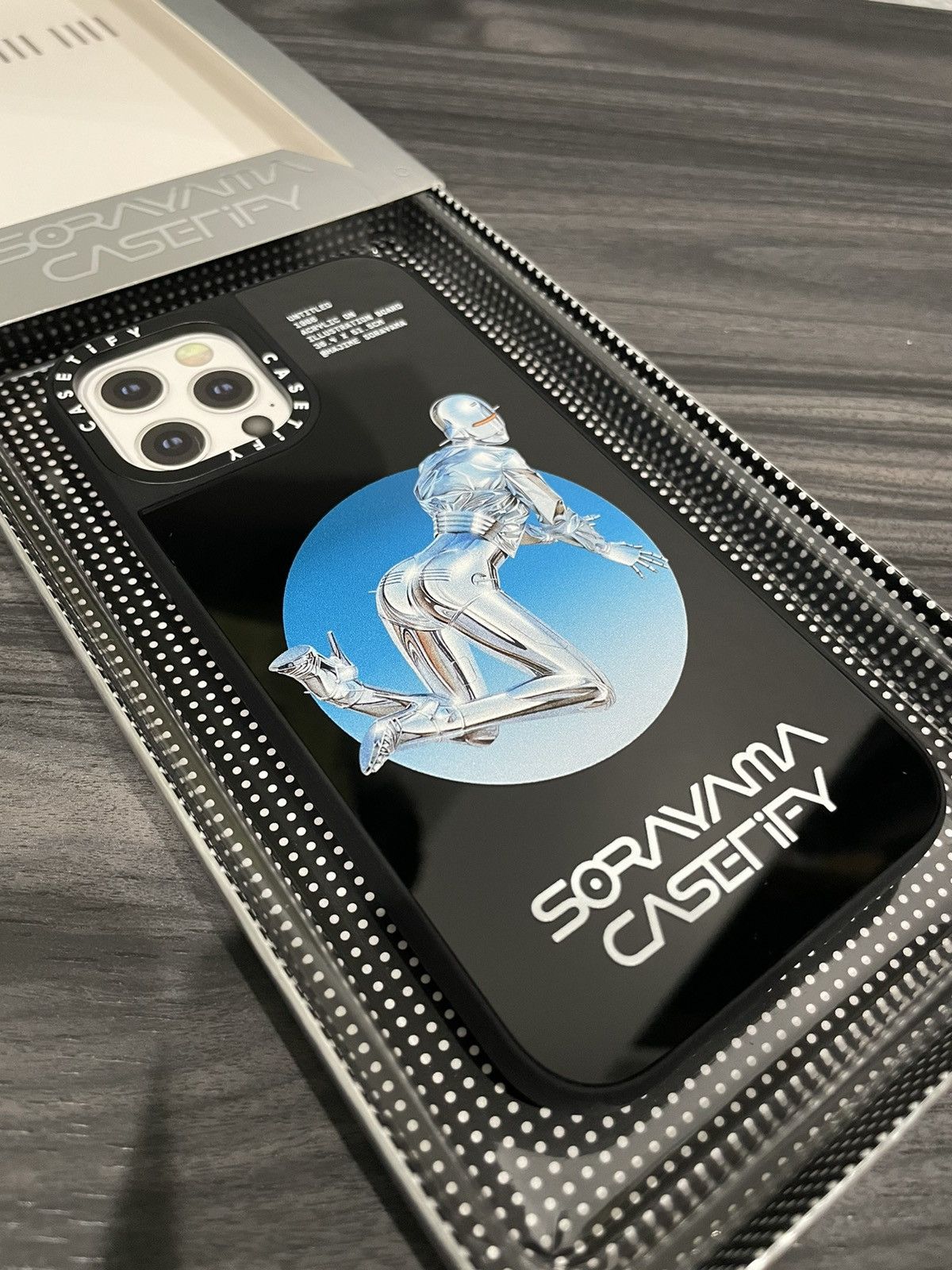 Japanese Brand Casetify x Sorayama iPhone 12 case black mirrored | Grailed