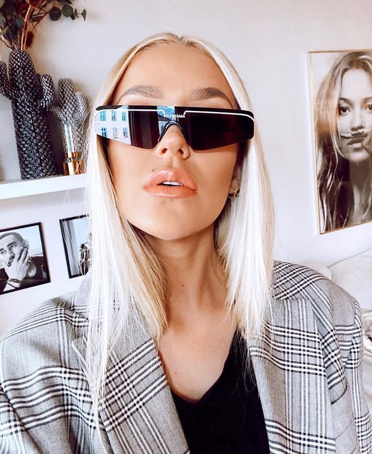 Balenciaga BALENCIAGA Ski Rectangle Sunglasses BB0003S black Size ONE SIZE - 1 Thumbnail
