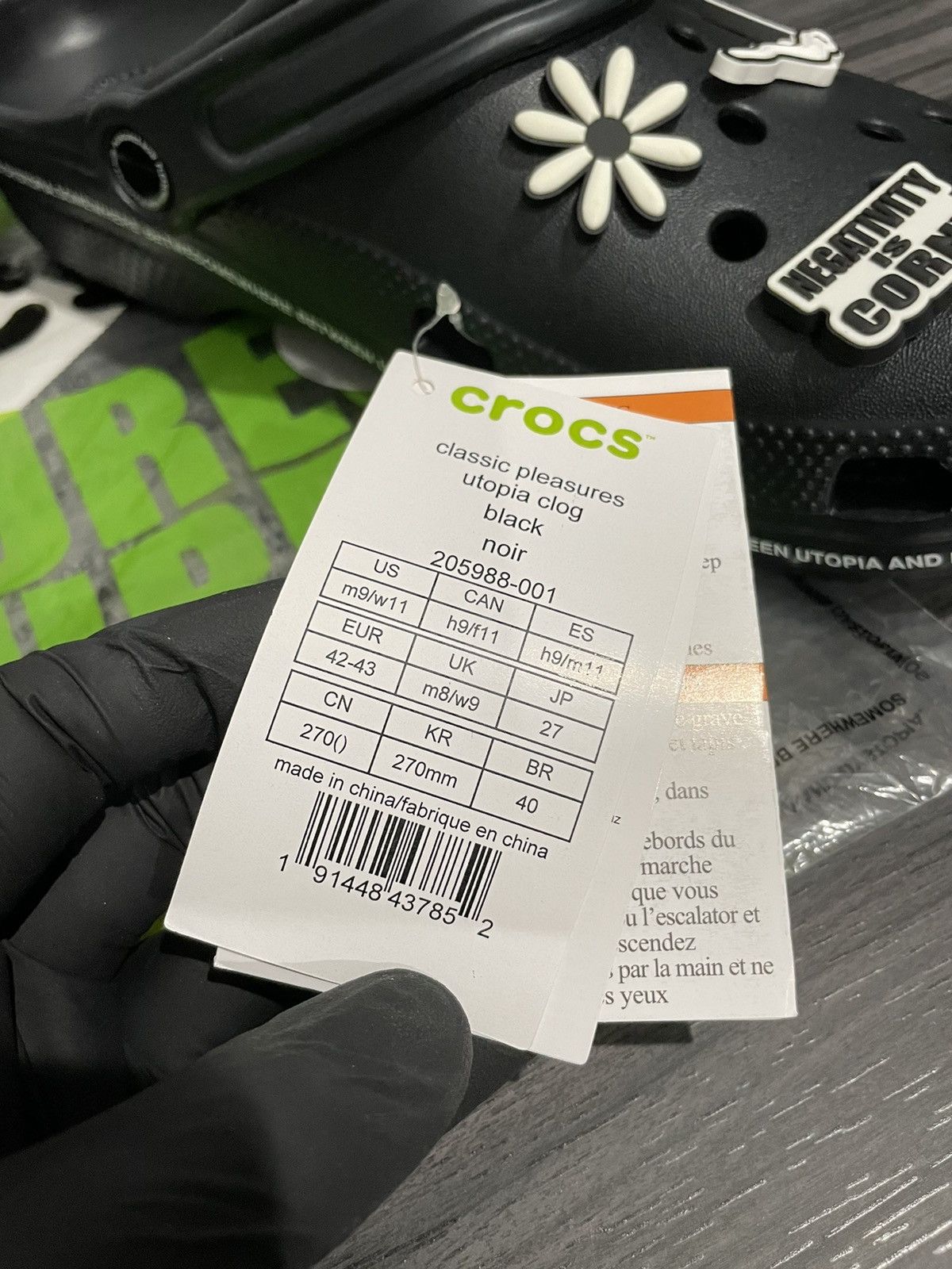 Crocs CROCS X PLEASURES Utopia Dystopia 2019 Size US 9 / EU 42 - 8 Thumbnail