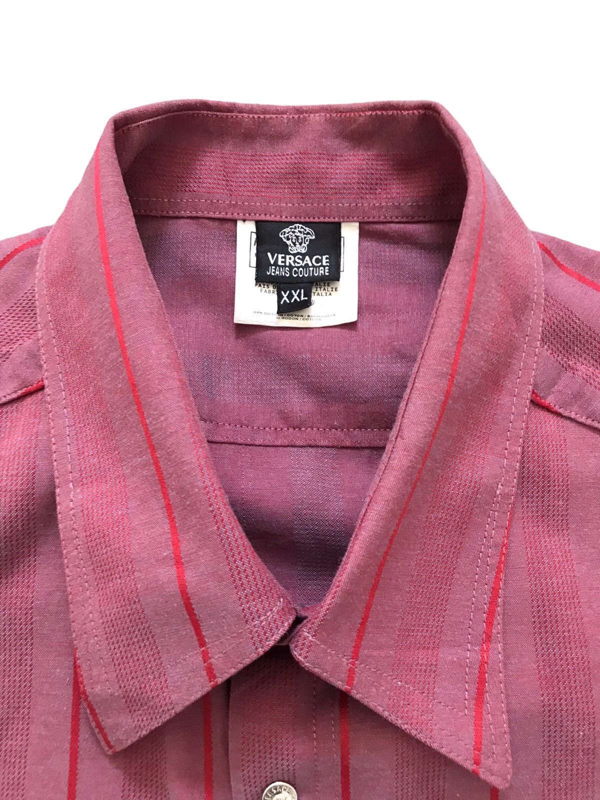 Versace Jeans Couture Versace Jeans Couture Medusa Button Long Sleeve Shirt Size US XXL / EU 58 / 5 - 5 Thumbnail