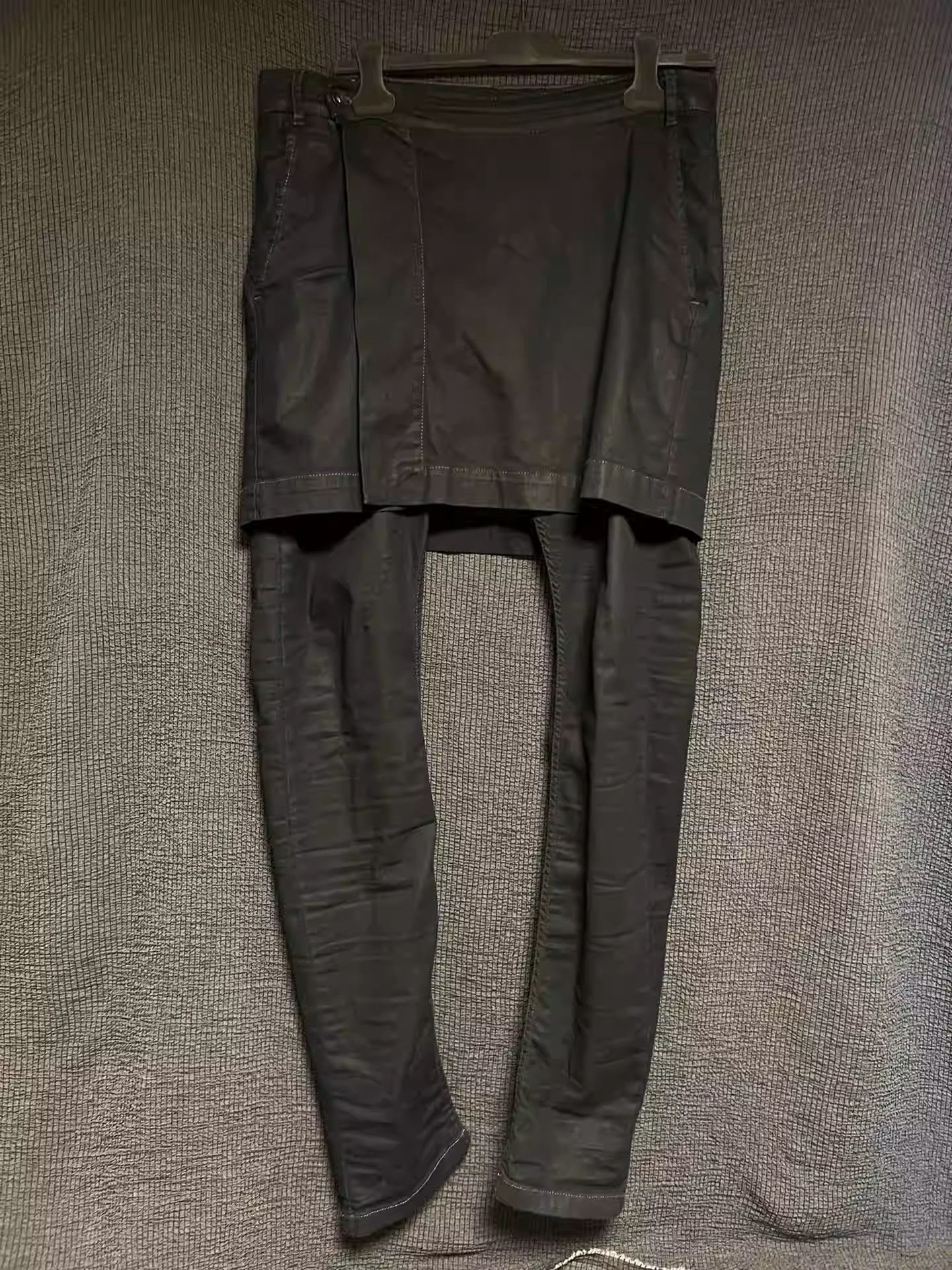 Rick Owens Rick Owens 14ss thin wax stretch denim scimitar culottes Size US 30 / EU 46 - 1 Thumbnail
